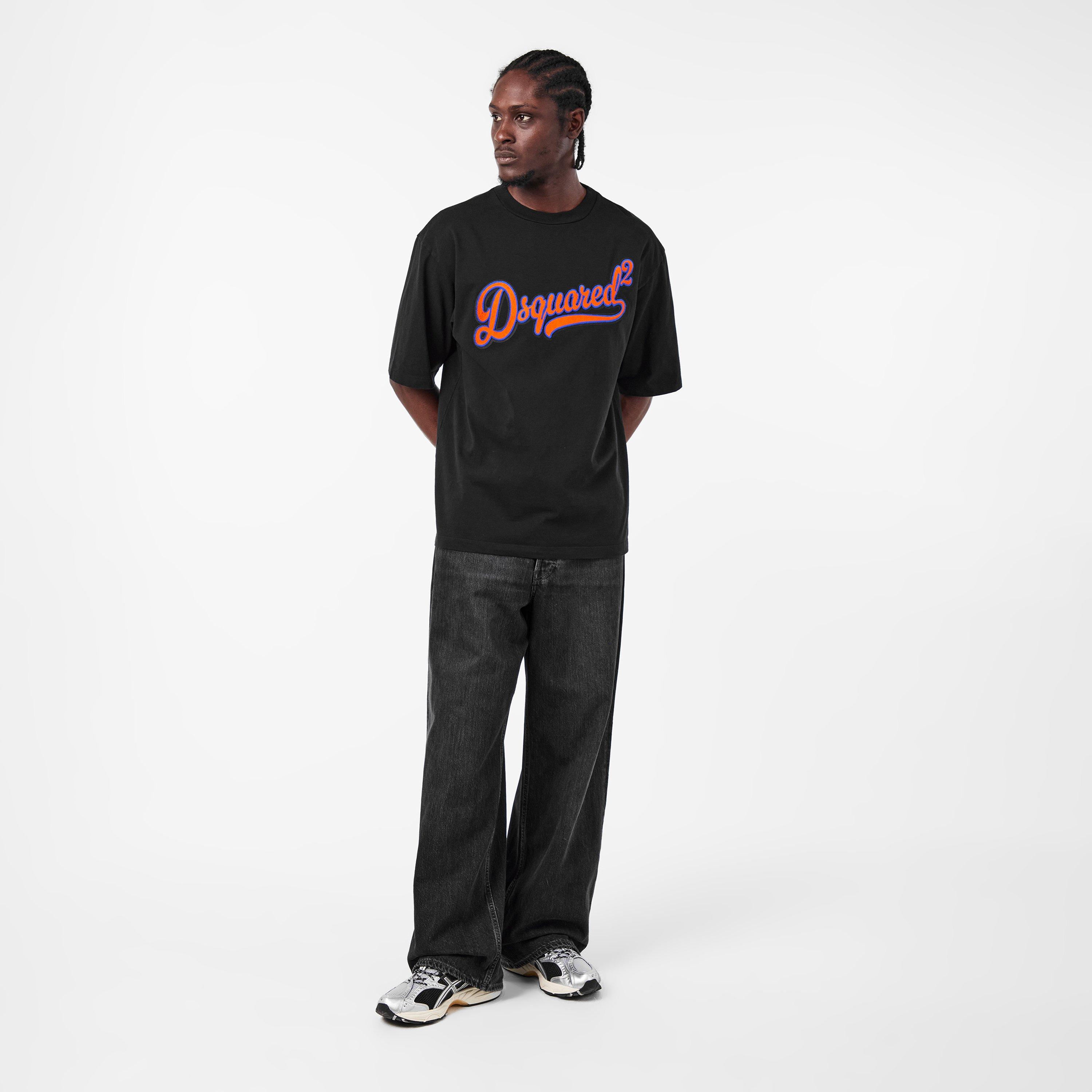 Black - DSquared2 - Men's Oversized T-Shirt, Design - 6