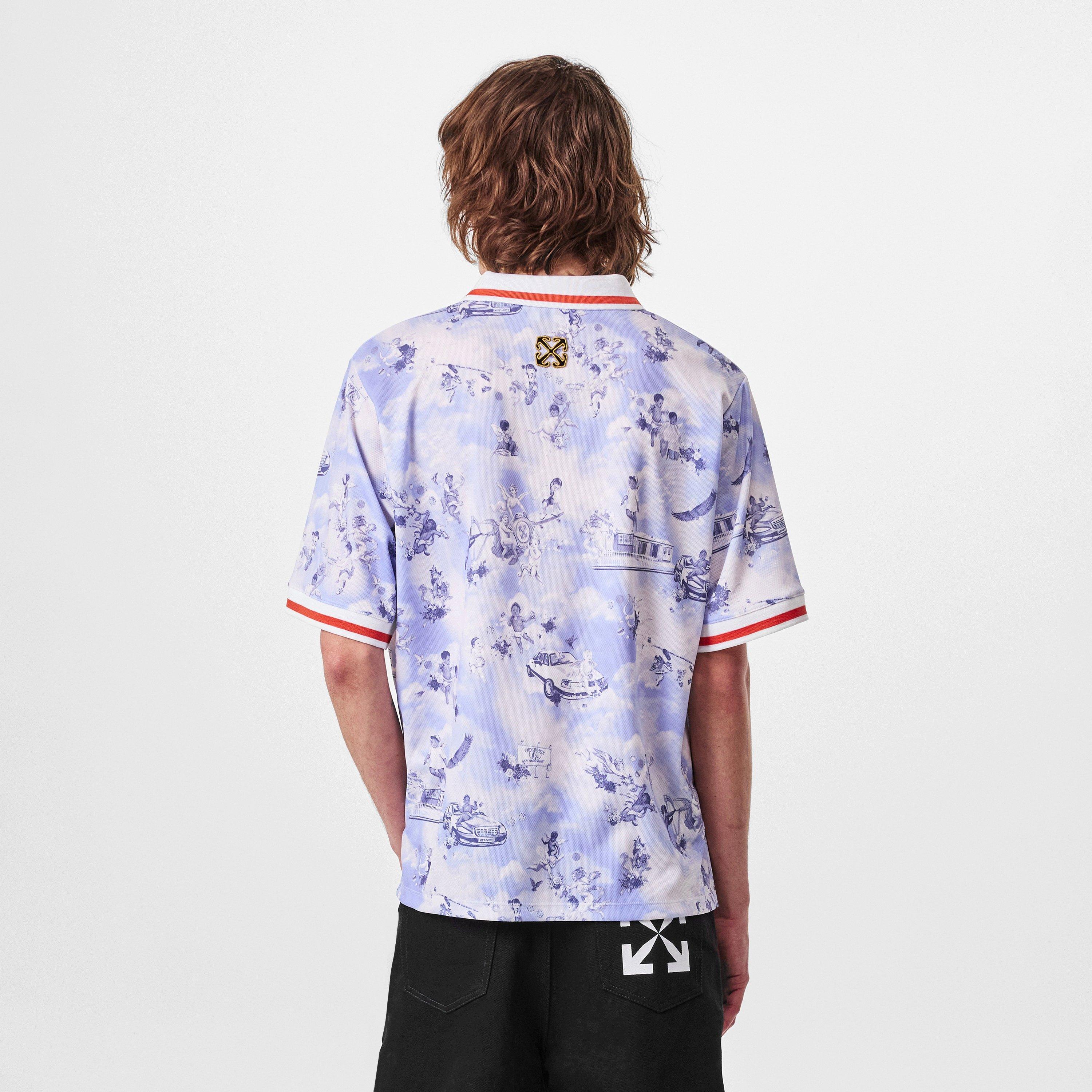 Pink - Off White - Men's Football Shirt with Logo - 4