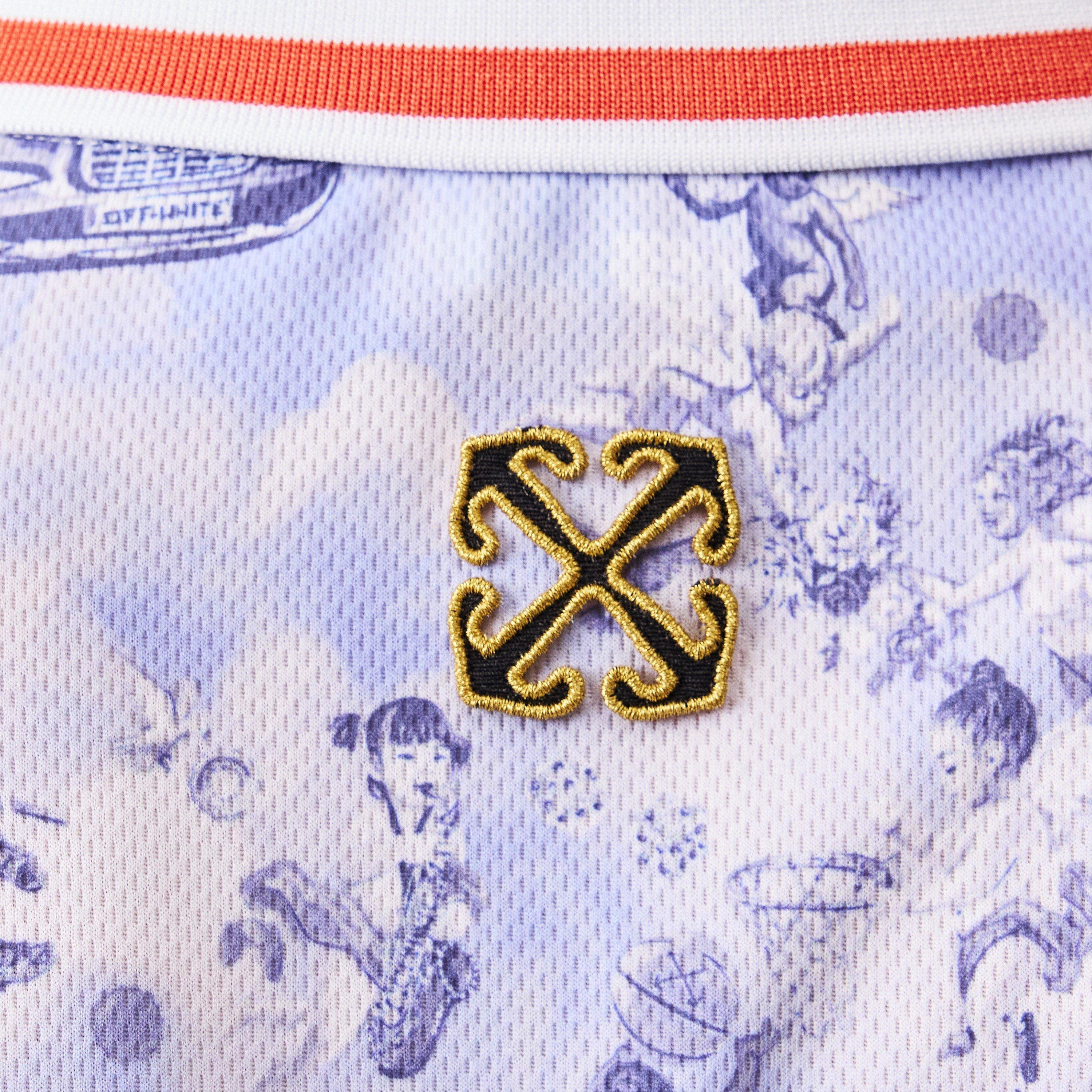 Pink - Off White - Men's Football Shirt with Logo - 5