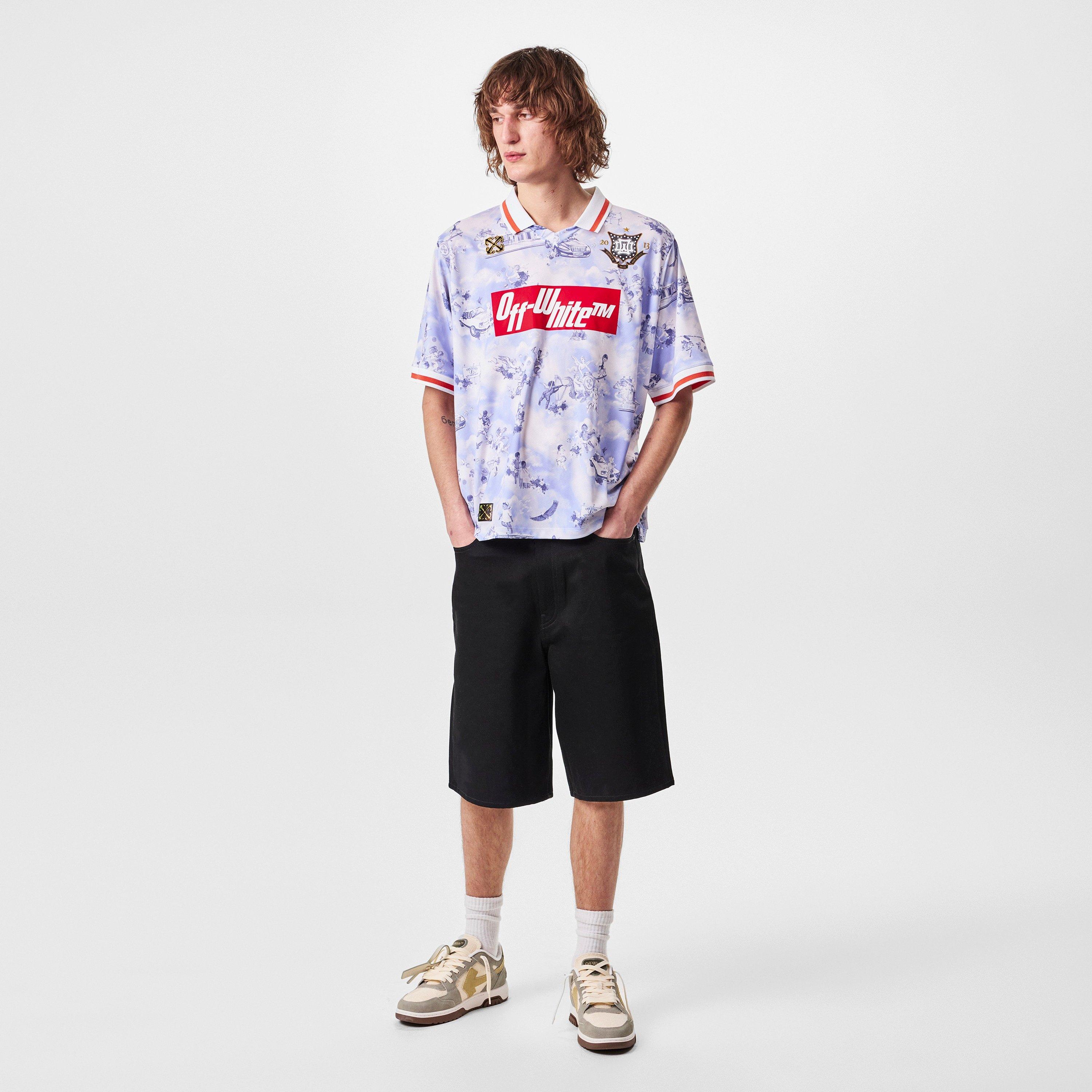 Pink - Off White - Men's Football Shirt with Logo - 6