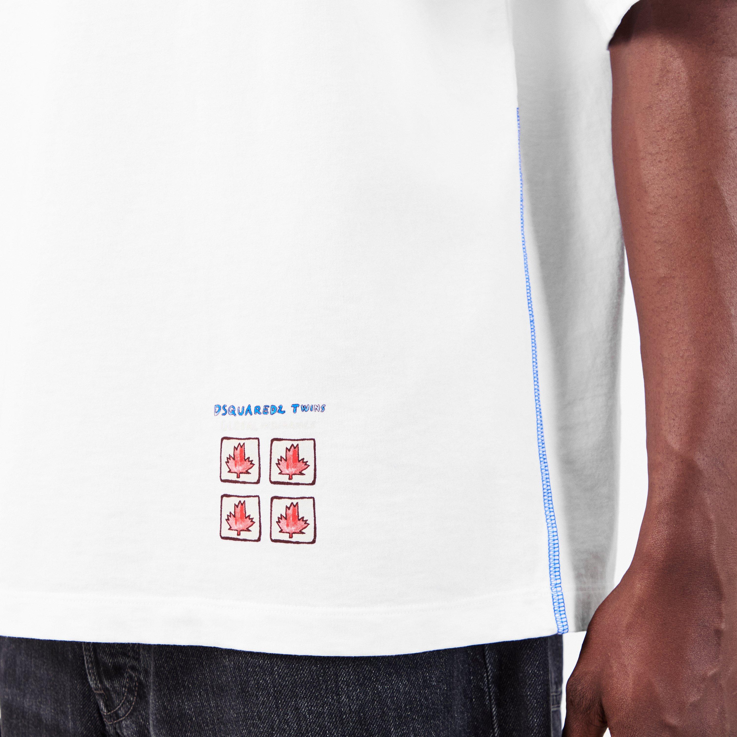 White - DSquared2 - Men's Oversized T-Shirt, Design - 5