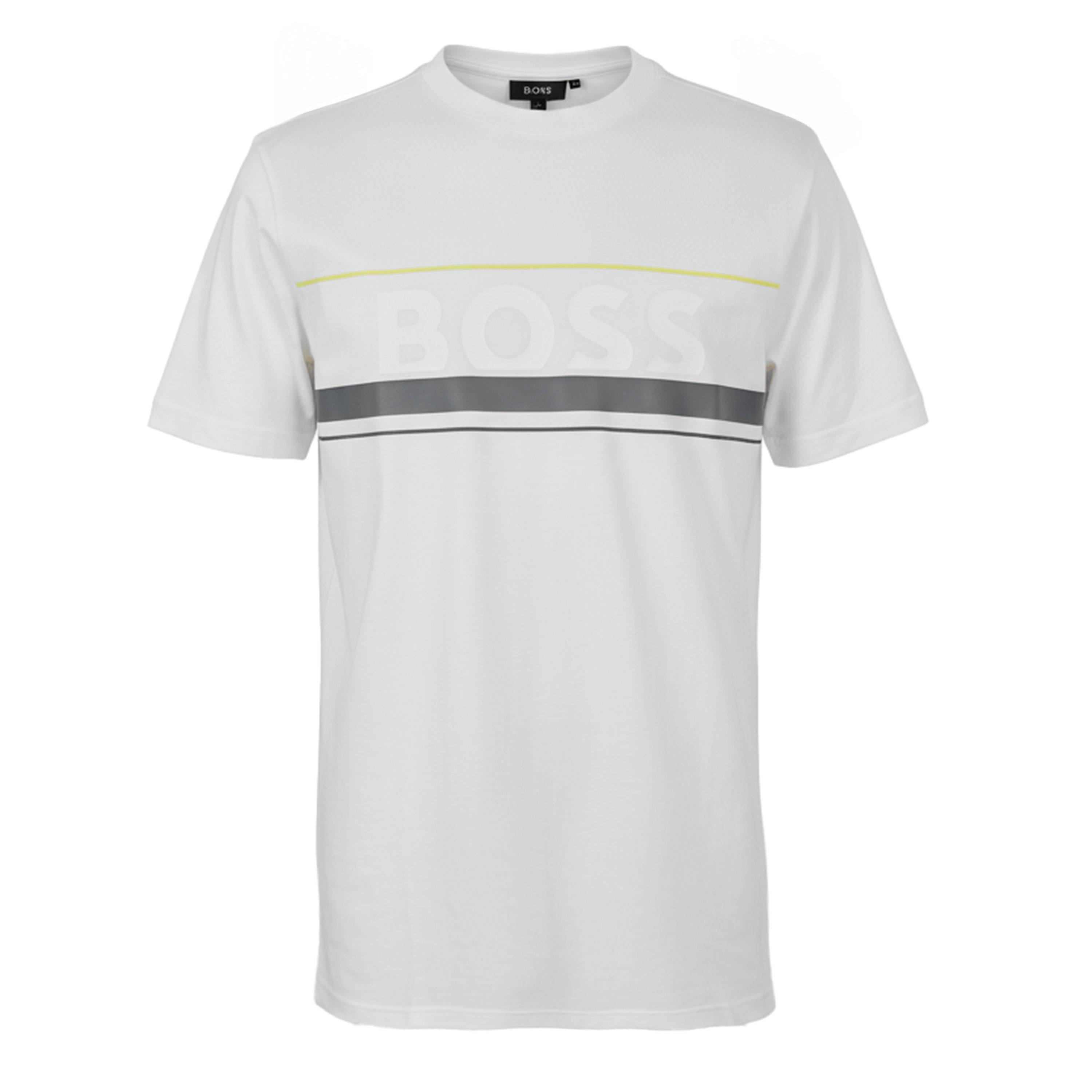 Boss Men's Hbg Zone Signature Logo T-Shirt - White - XL