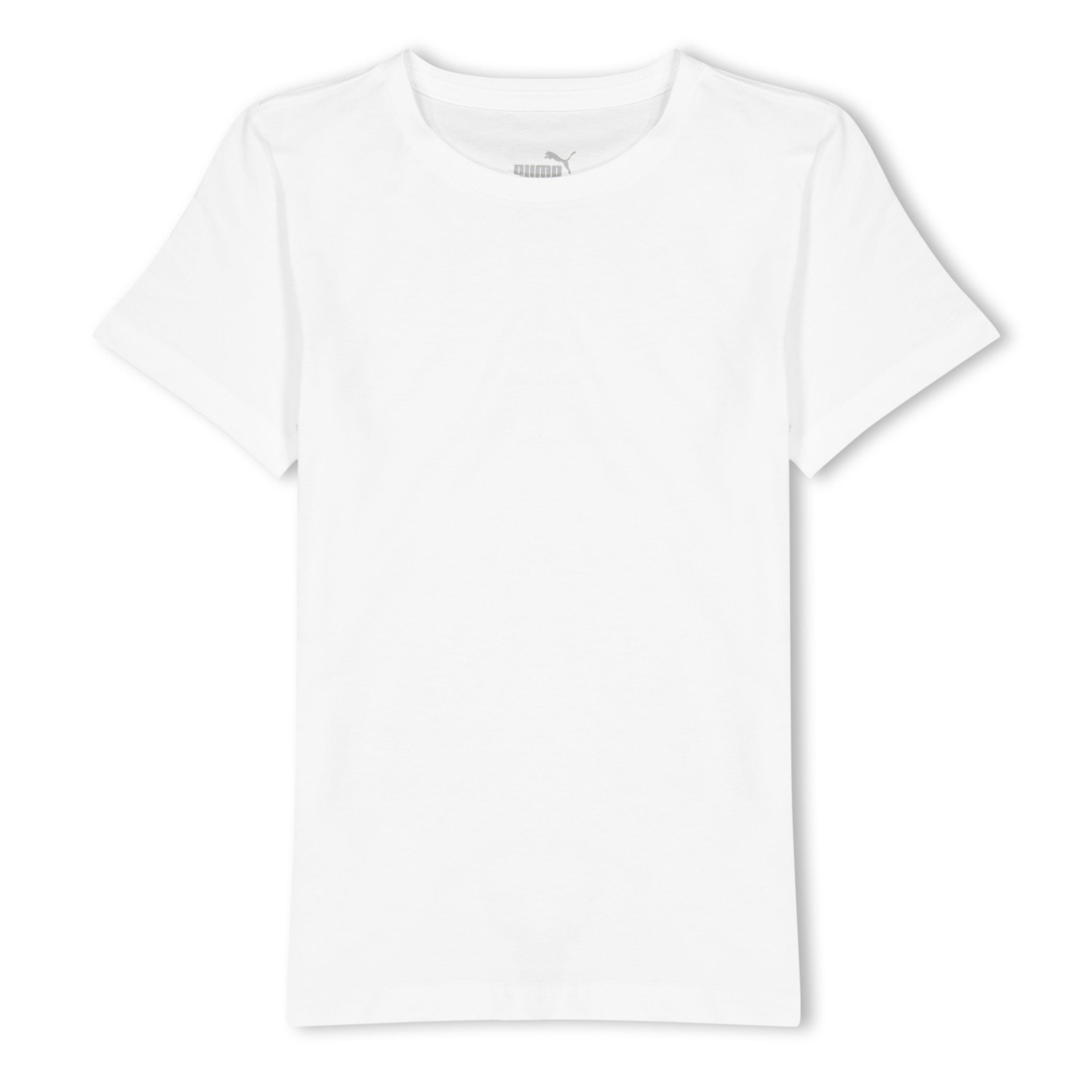 Puma White - Puma - Puma Ts Blank Tee Jr T-Shirt Unisex Kids - 1