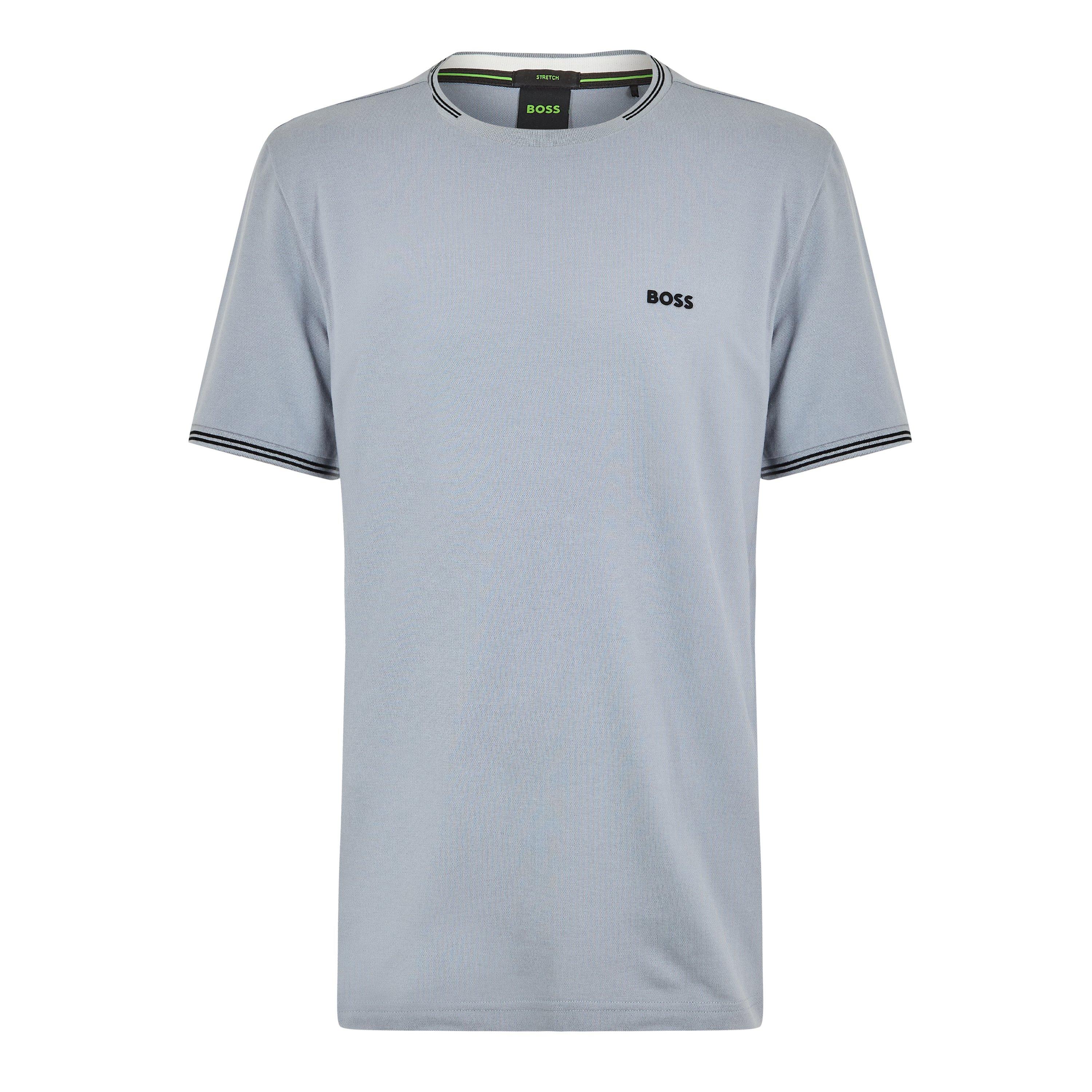 Boss Mens BOSS Green Short Sleeve T-Shirt with Logo Detail (Taul Regular Fit) - Dark Grey - M