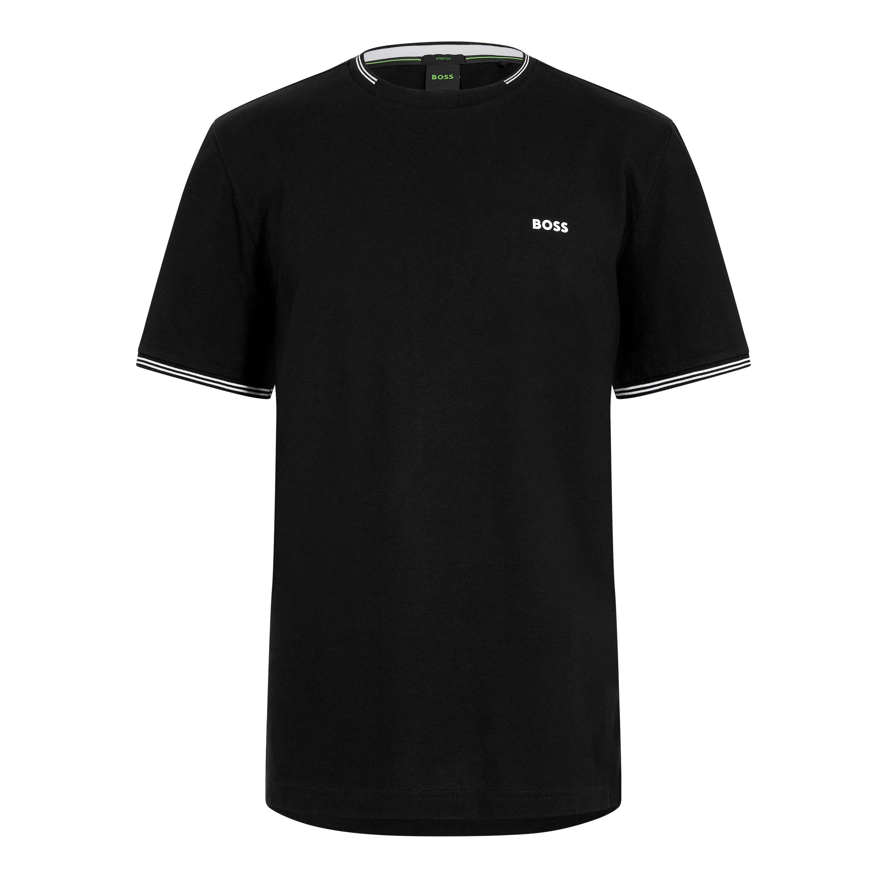 Boss Mens BOSS Green Short Sleeve T-Shirt with Logo Detail (Taul Regular Fit) - Black - Size 2XL
