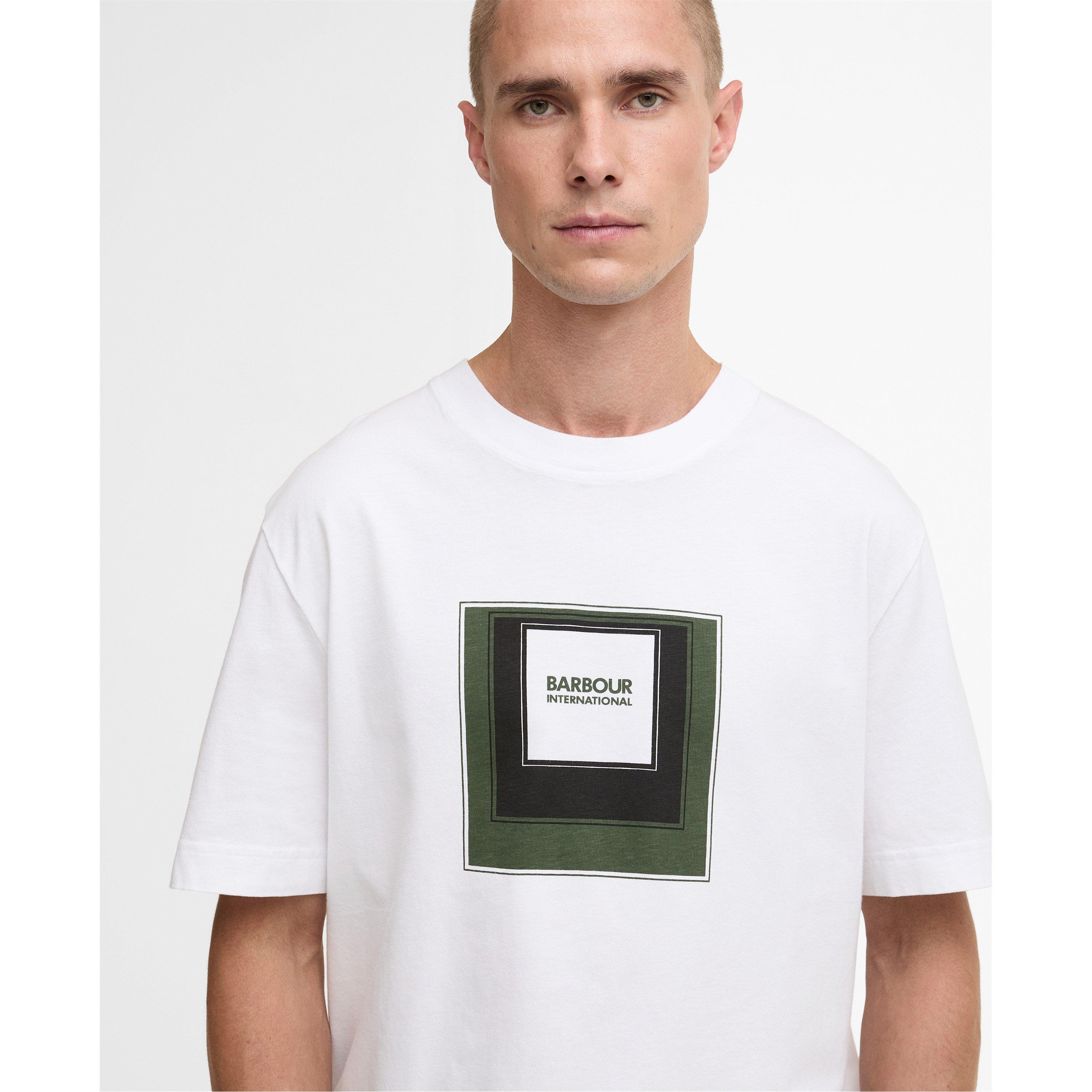 White - Barbour International - Mens Captive Graphic T-Shirt - 4