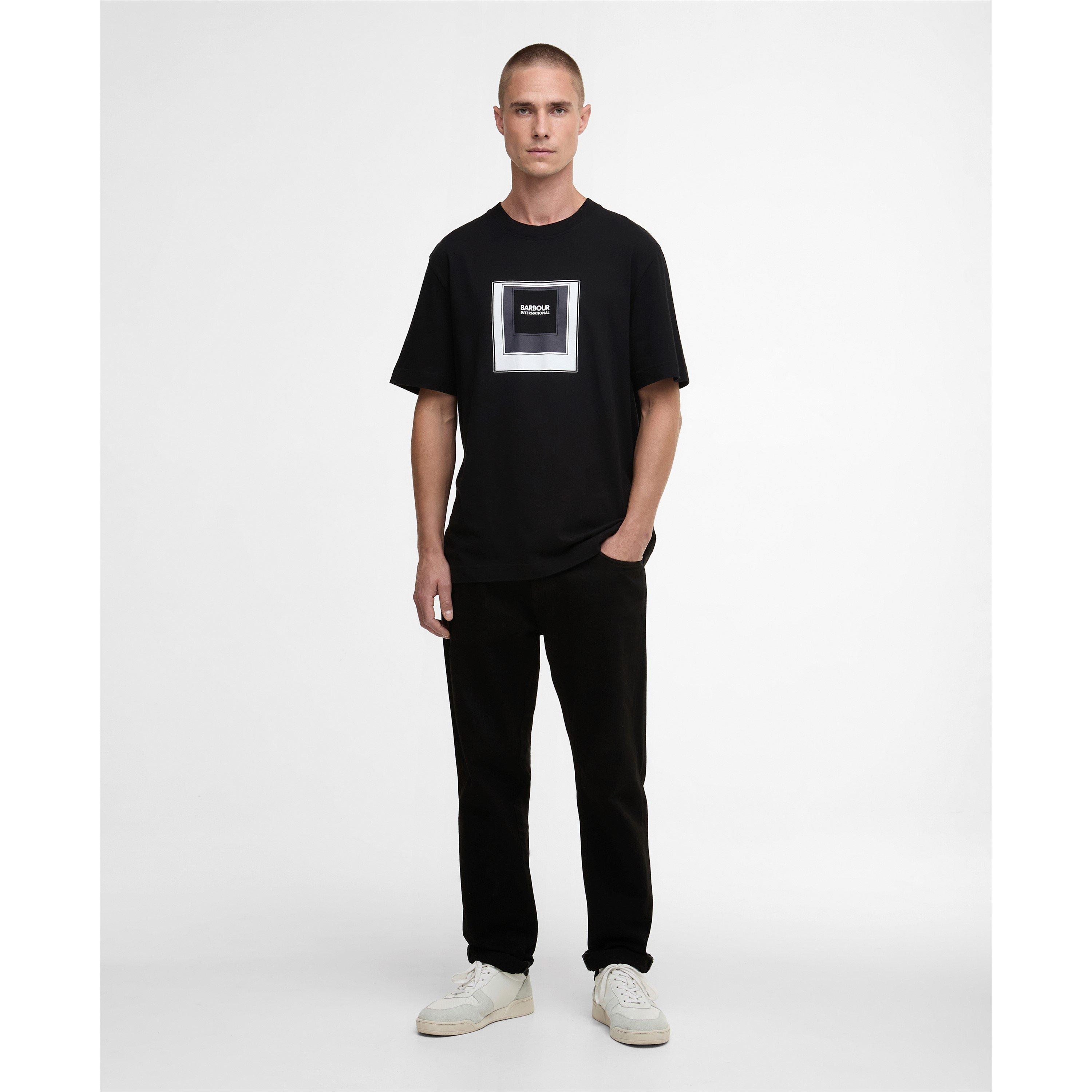 Black BK11 - Barbour International - Mens Captive Graphic T-Shirt - 5