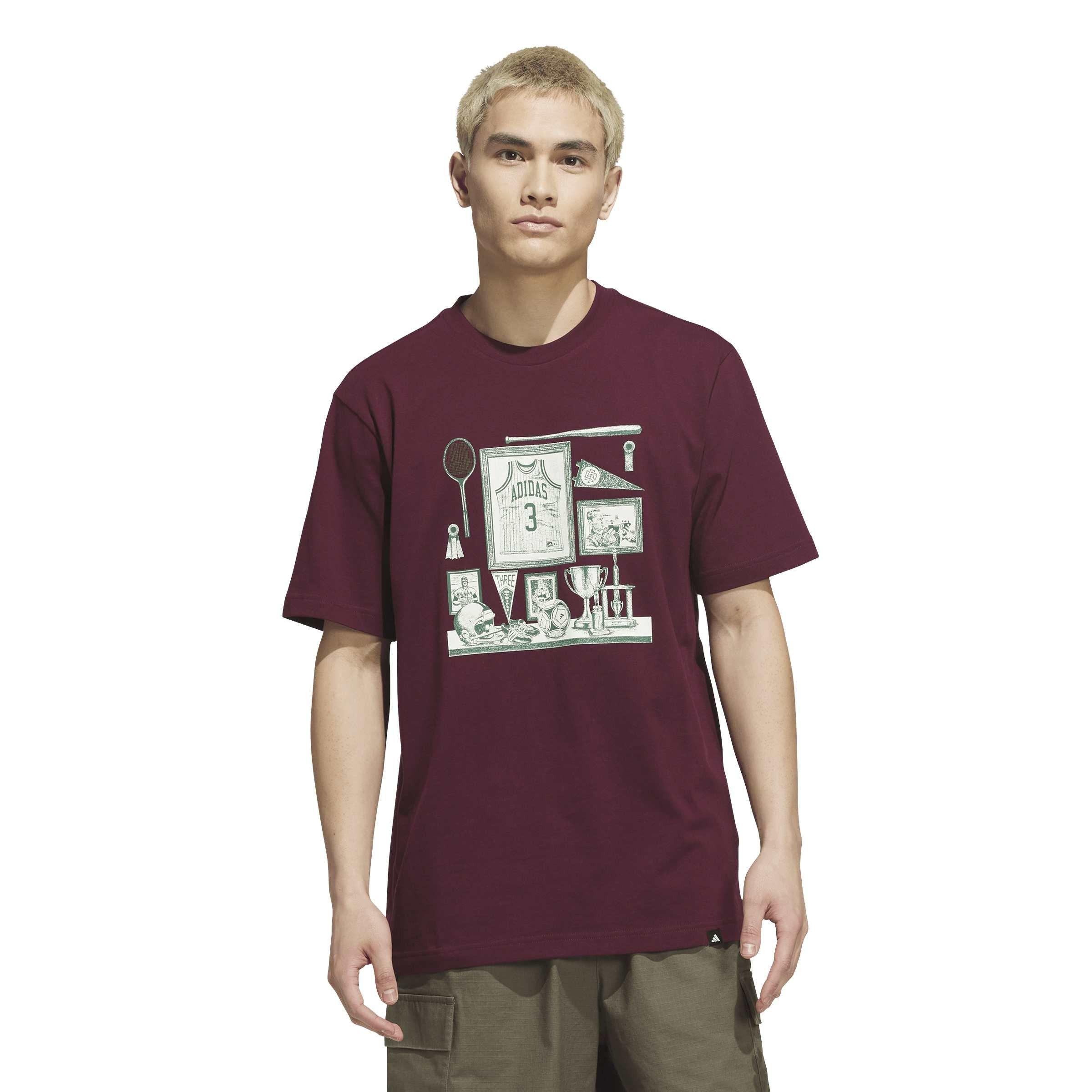 Maroon - adidas - Men's T-Shirt - 2