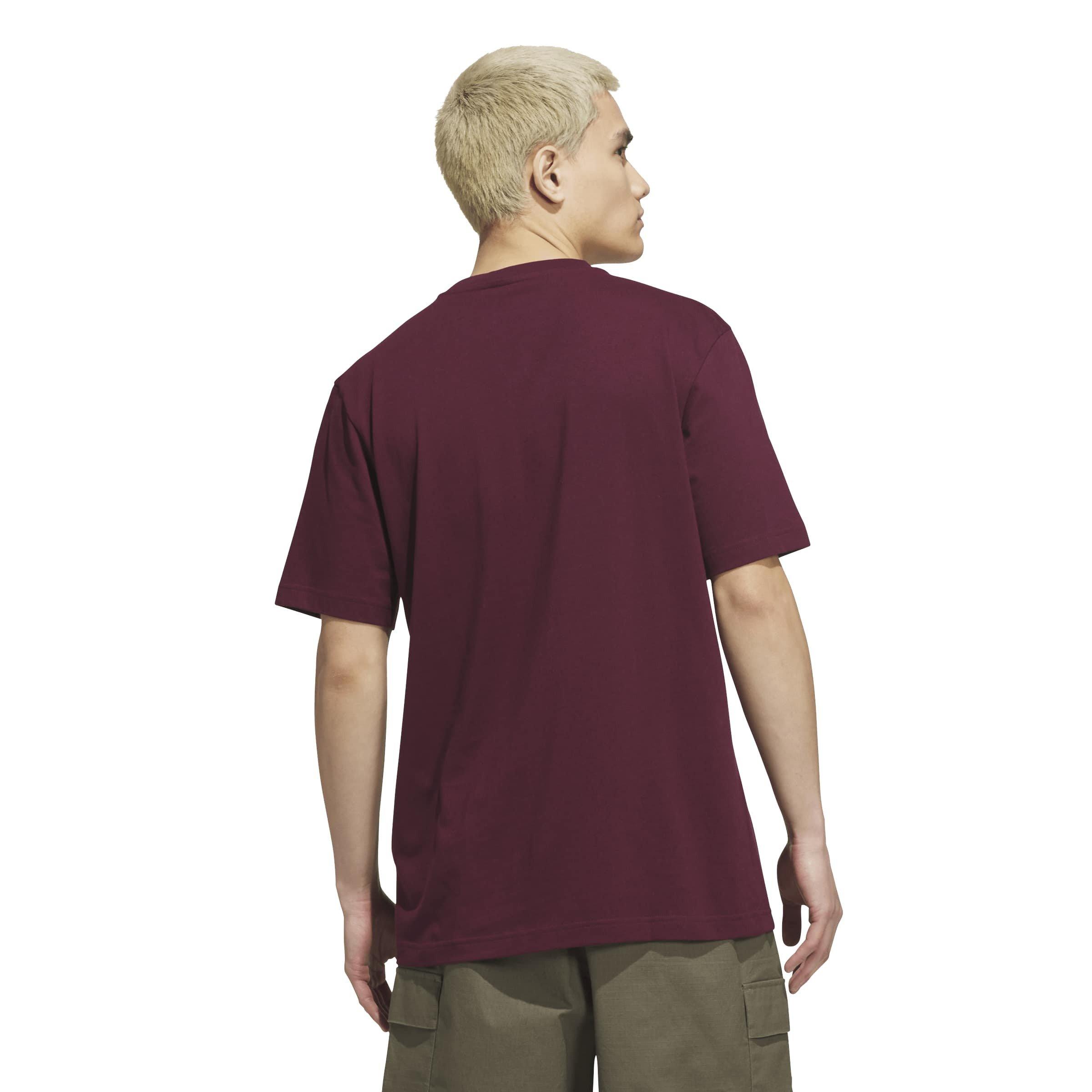 Maroon - adidas - Men's T-Shirt - 3