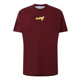 Off White Men's Thunder Stable Oversized T-Shirt, Oversized Fit