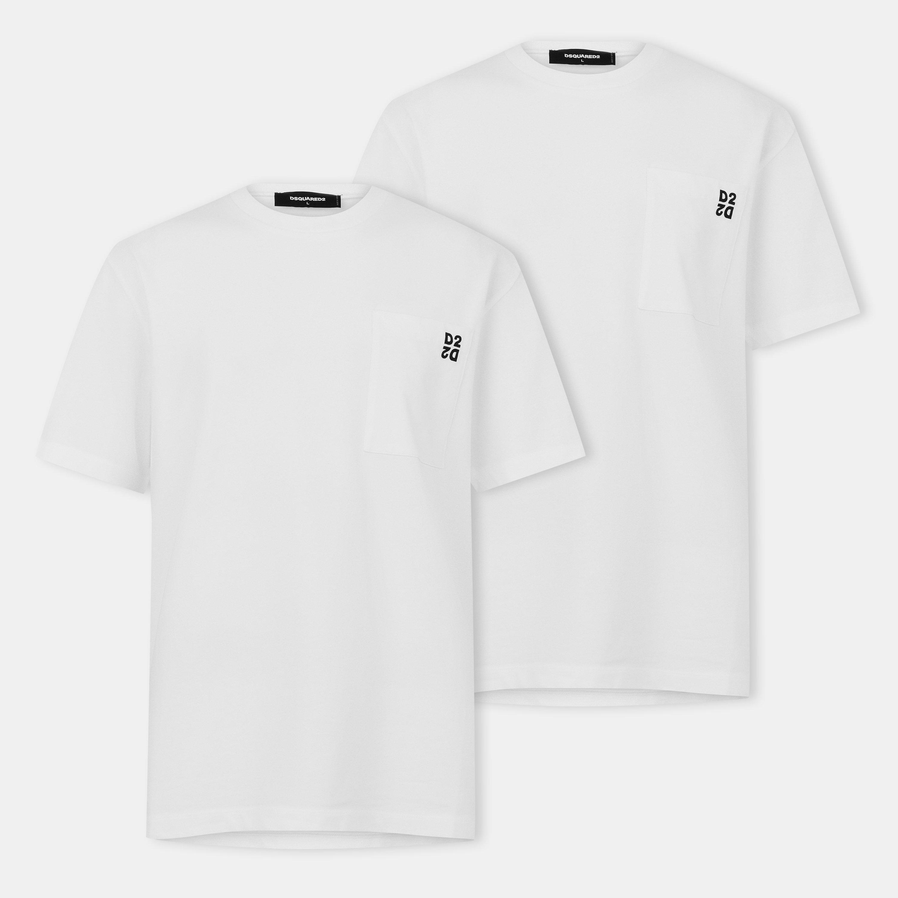 White/White - DSquared2 - Men's Soft Breathable T-Shirt - 1