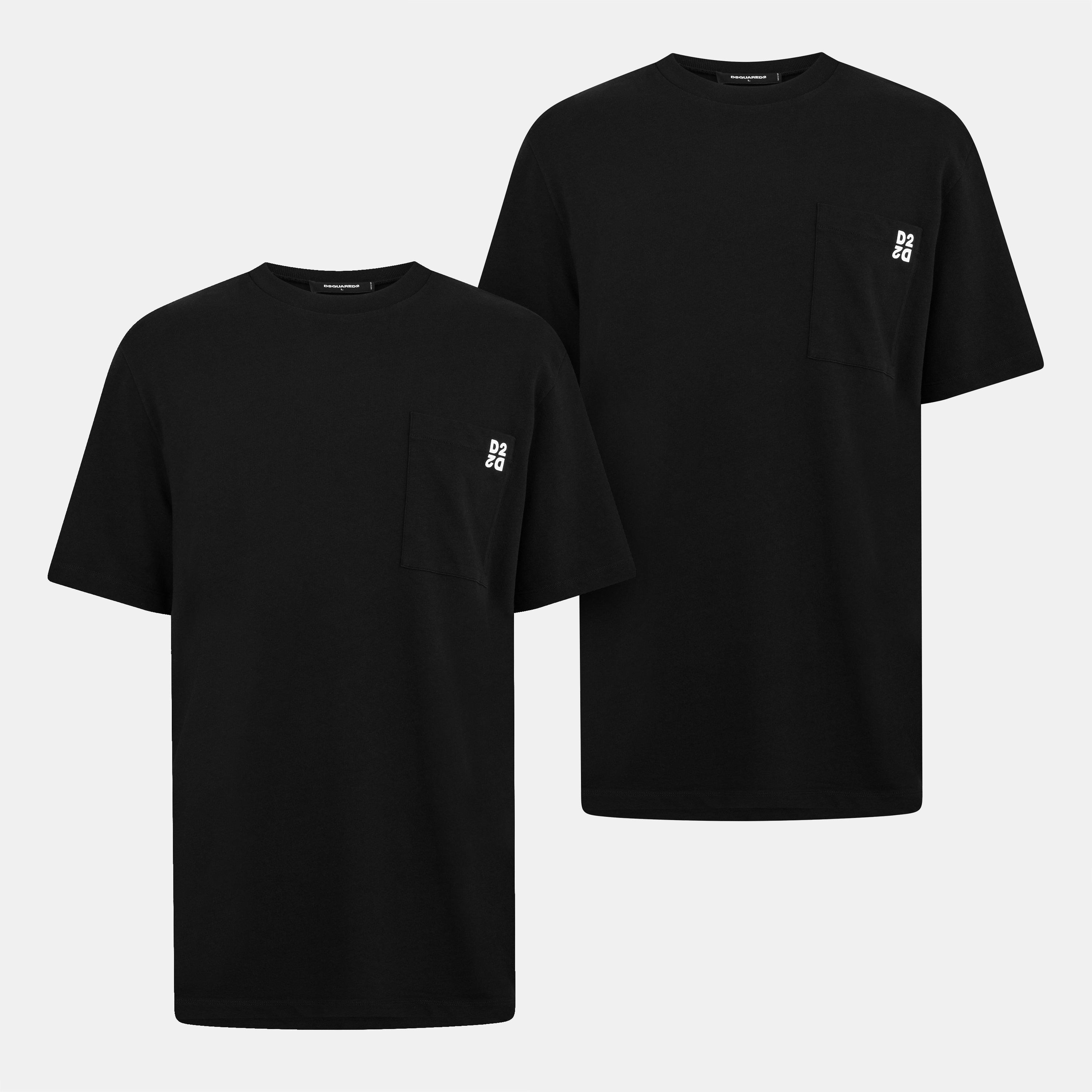 DSquared2 Men's Soft Breathable T-Shirt - Black/Black - L