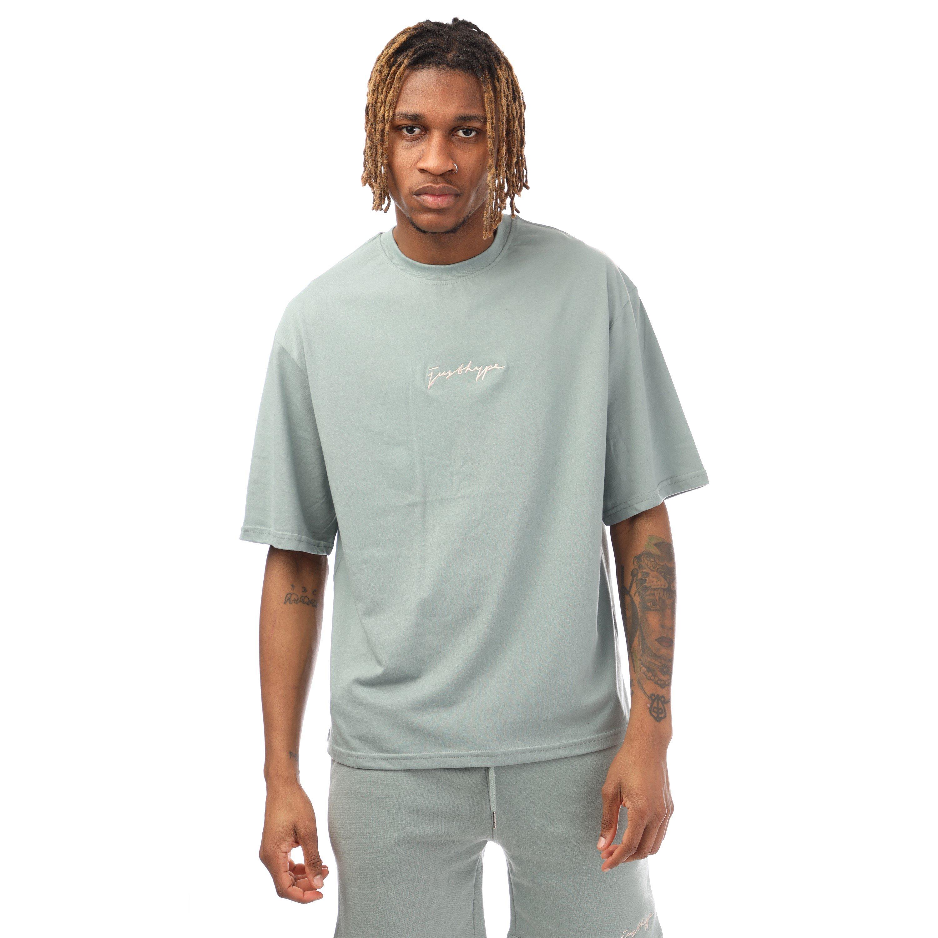 Hype  Adults Oversized T-Shirt - Moss - X Small