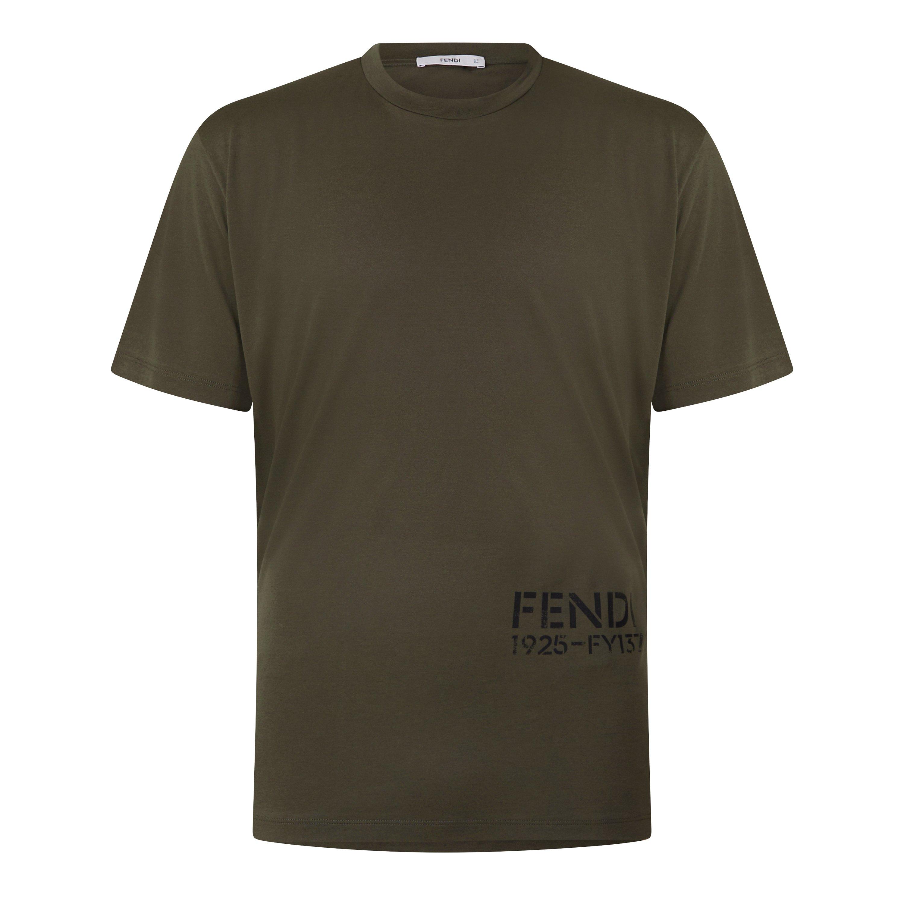 Fendi | Men's Stencil Cotton T-Shirt | Flannels