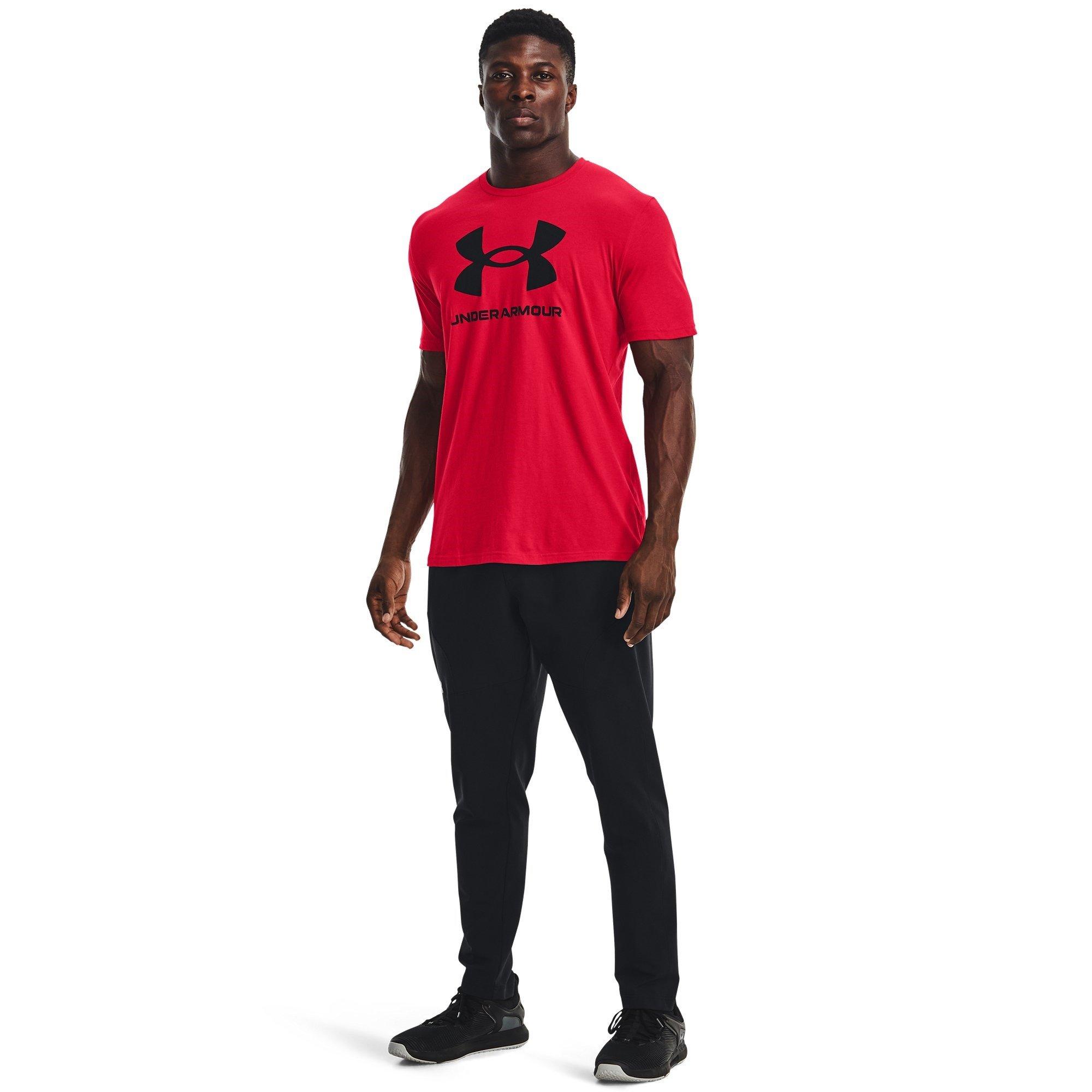 Red/Black - Under Armour - Under Logo Mens T Shirt - 4