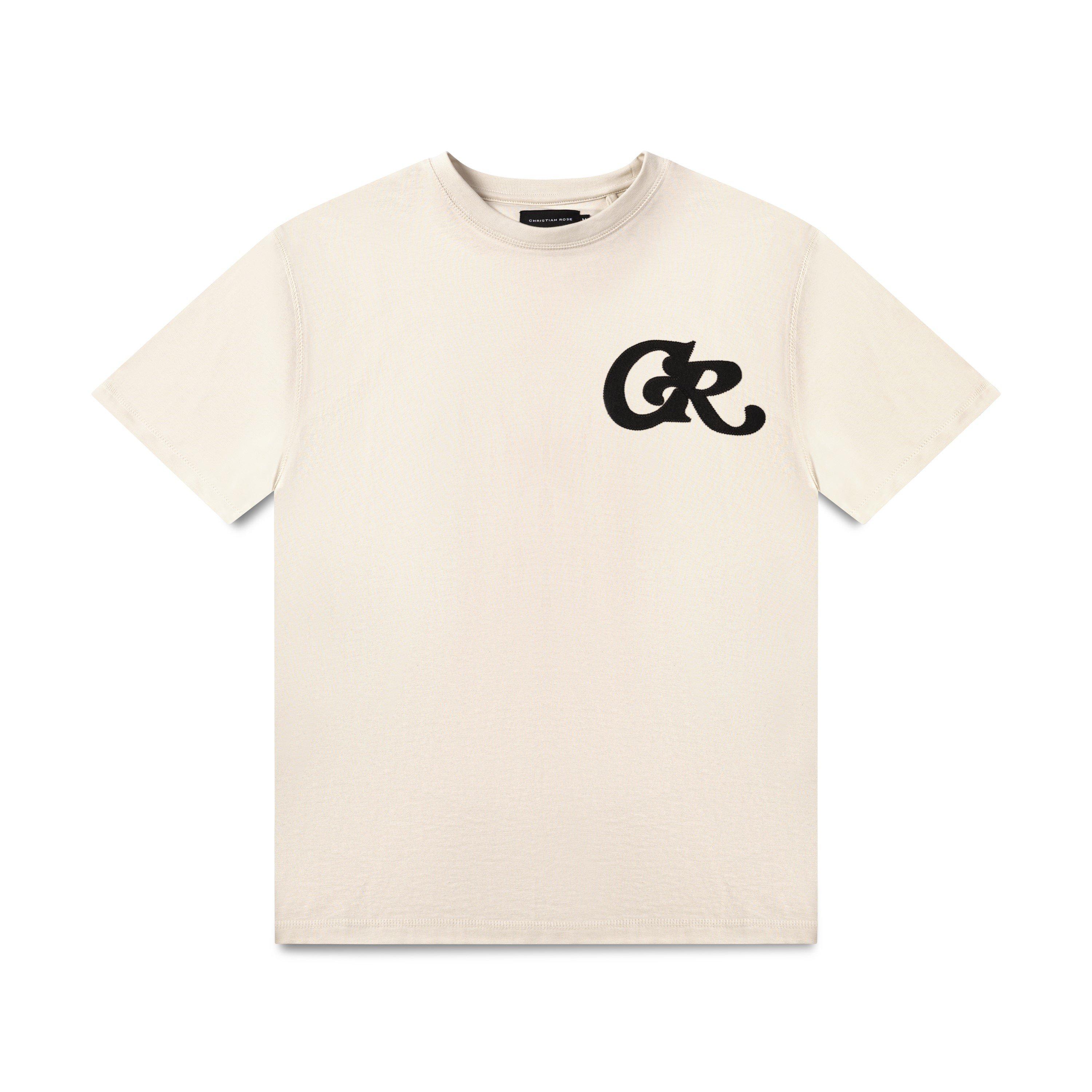 Crème - Christian Rose - Men's Oversized-Fit T-Shirt - 1