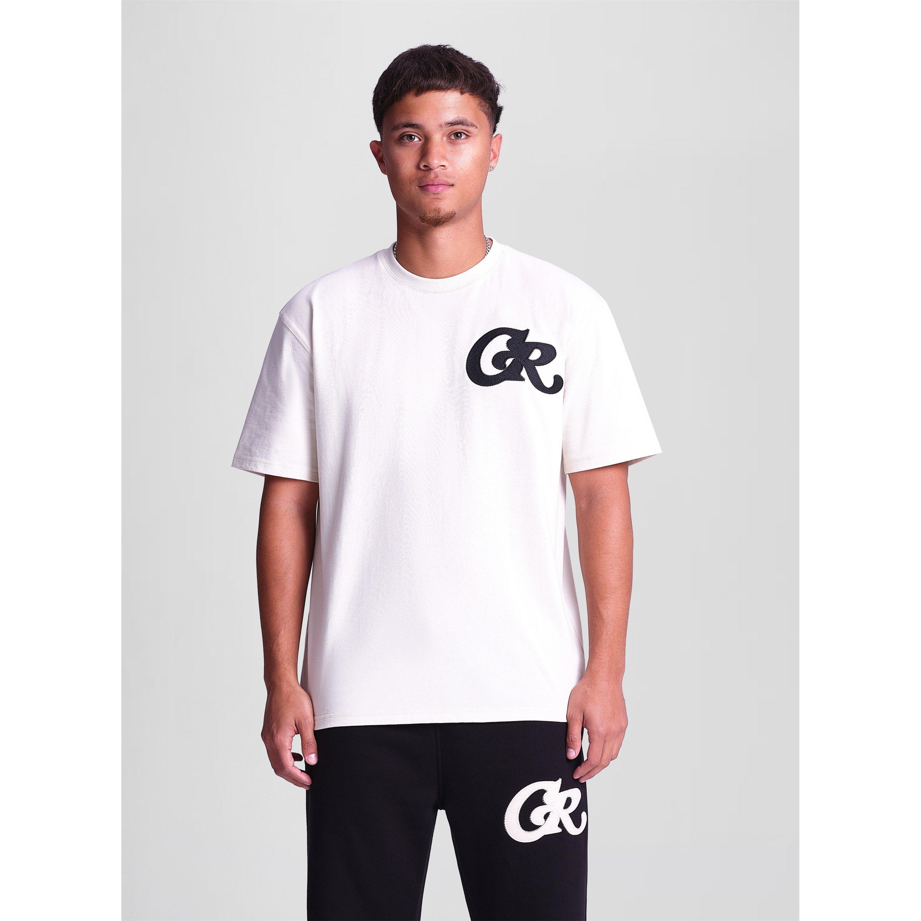 Crème - Christian Rose - Men's Oversized-Fit T-Shirt - 3