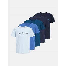 Jack and Jones 5-Pack Short Sleeve T-Shirt Junior Boys