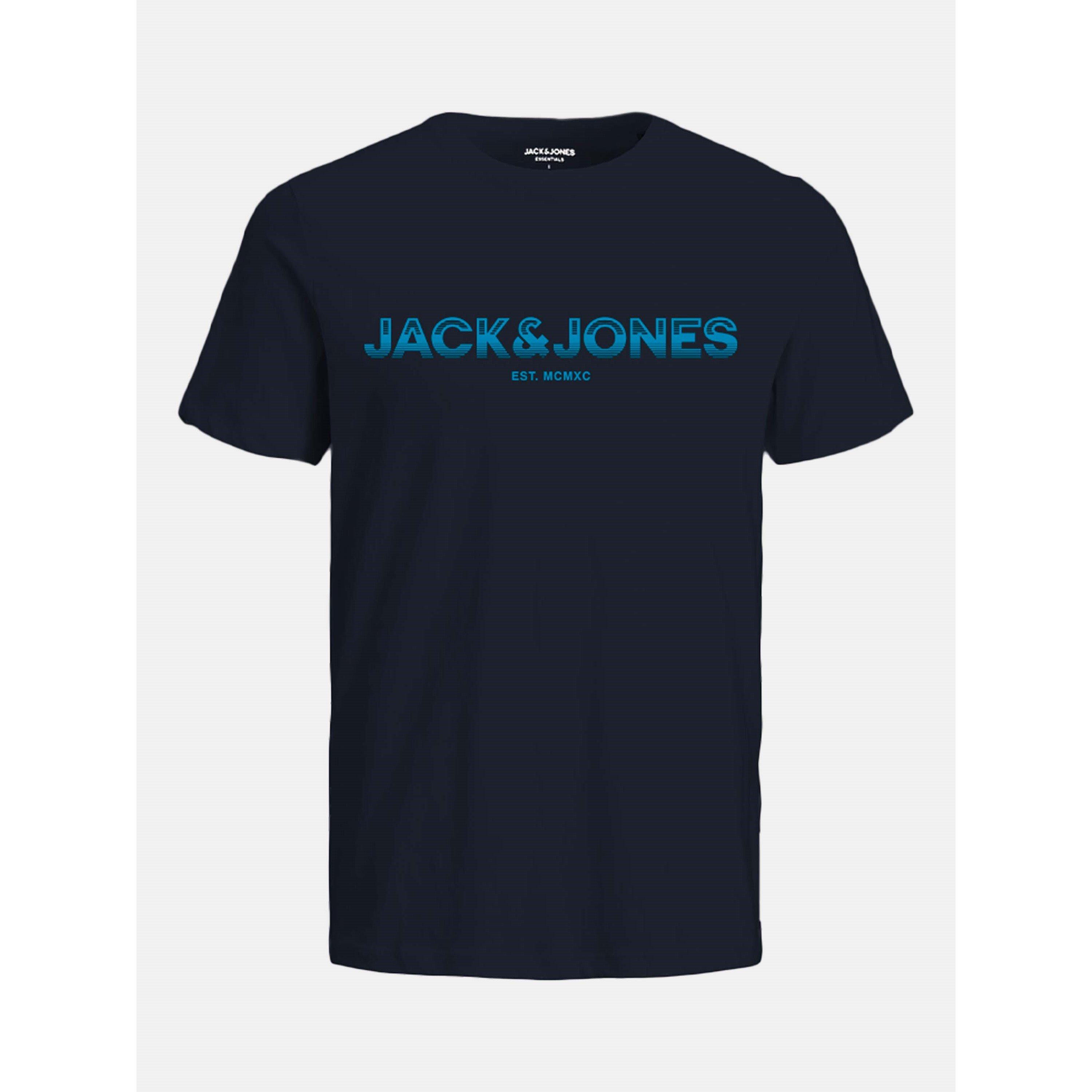 Sky/Blu/Clb/Nvy - Jack and Jones - Regular Fit Short-Sleeve T-Shirt - 7