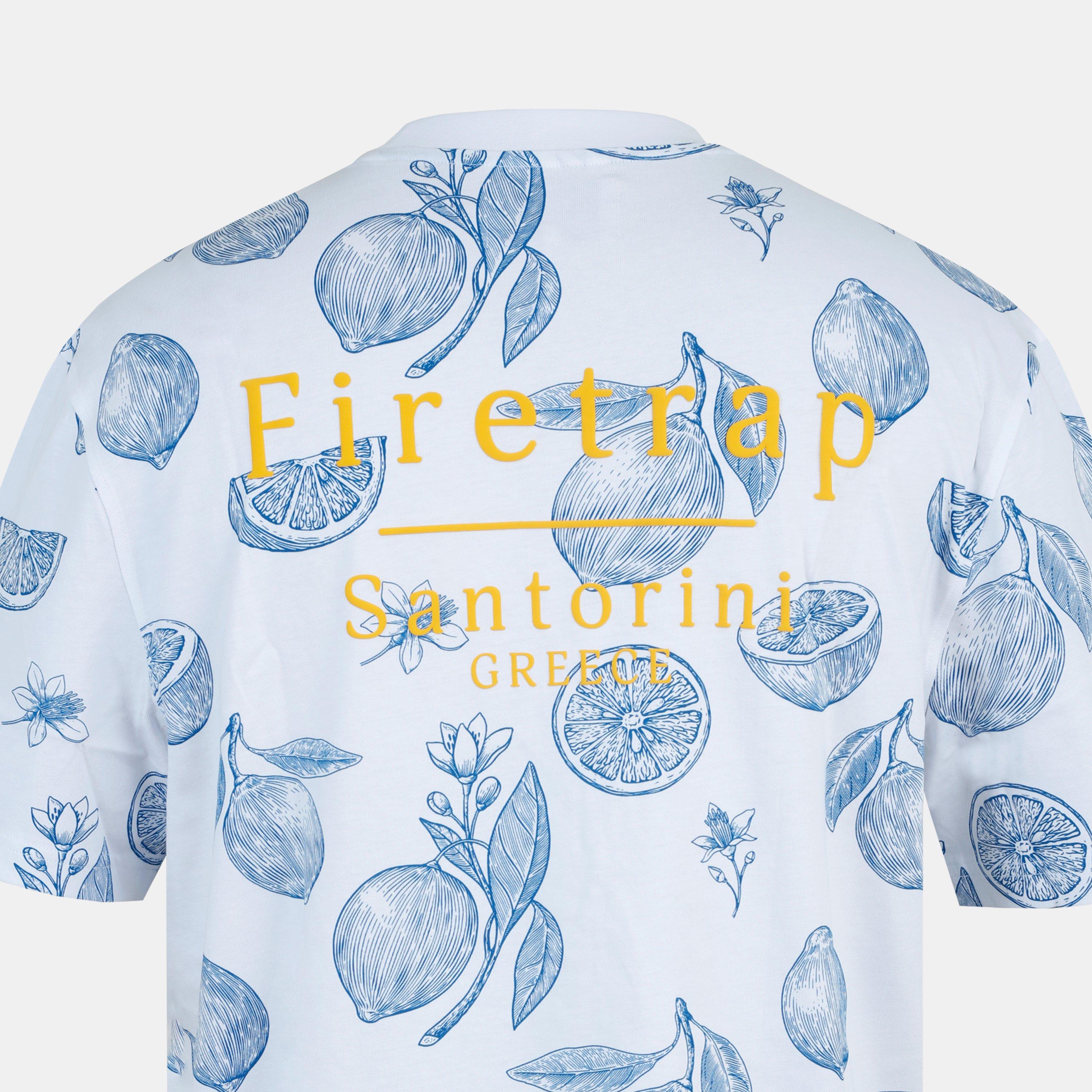 White - Firetrap - Fruit All Over Print Oversized T-Shirt - 4