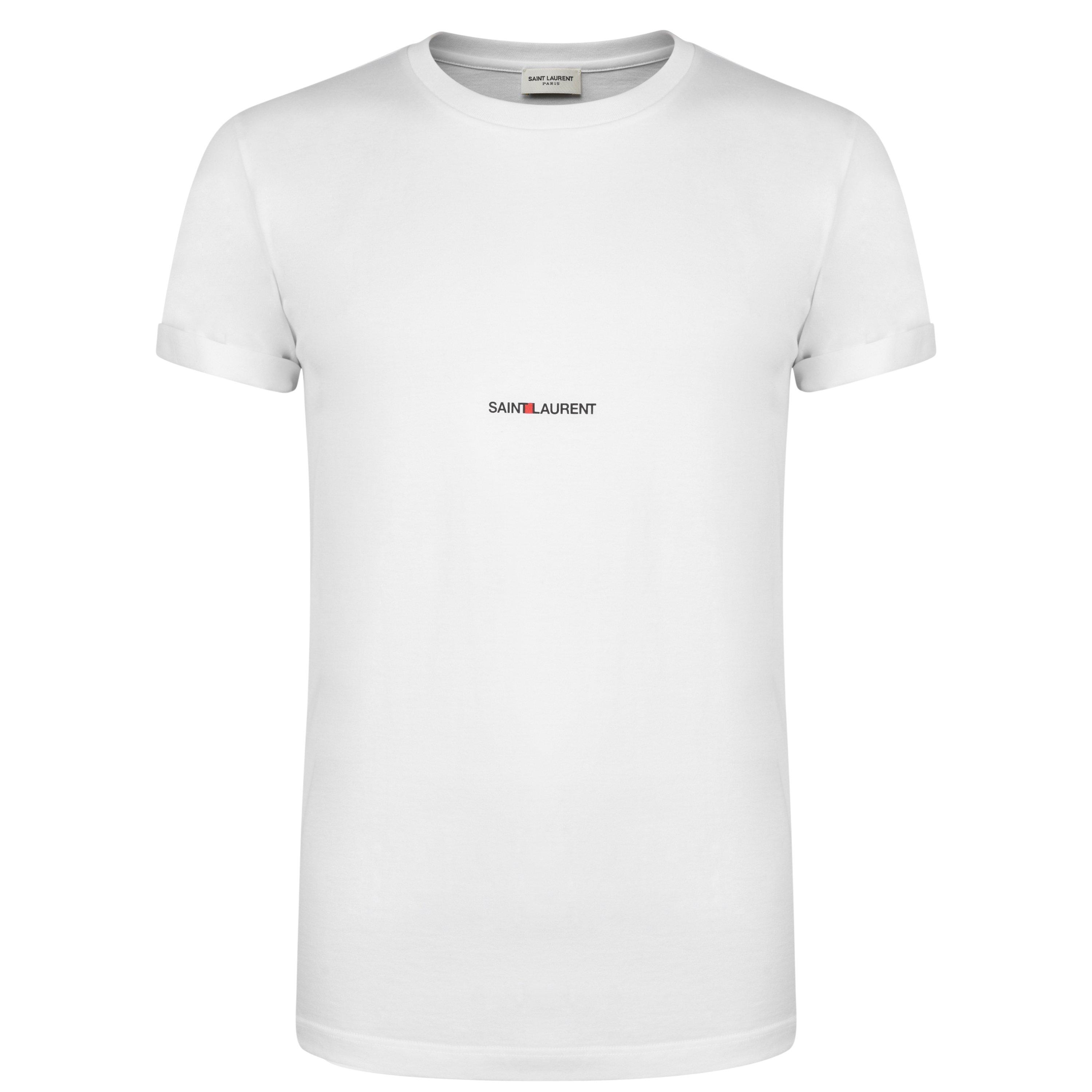 Blanc - Saint Laurent - Classic Rive Gauche T-Shirt - 7