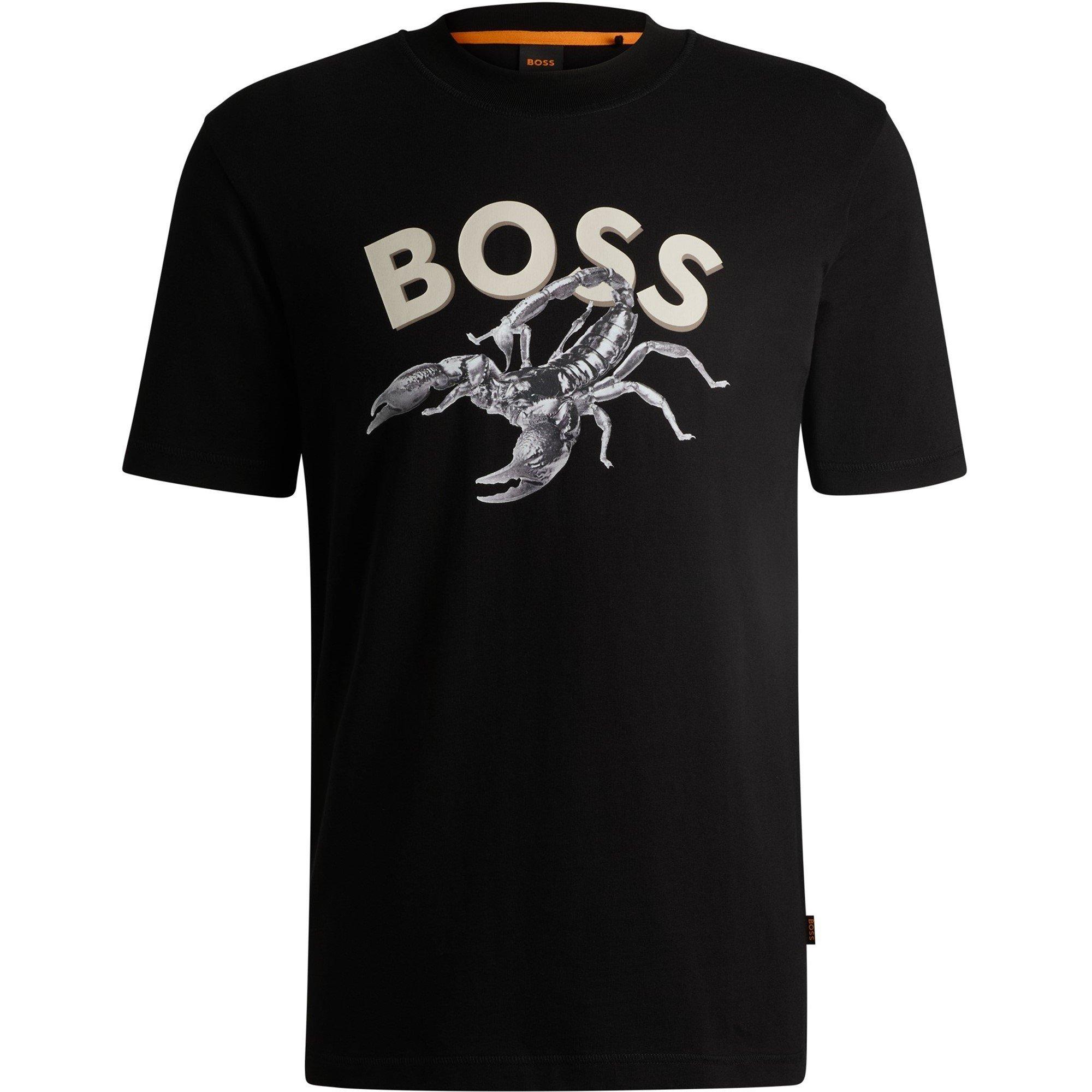 Black 001 - Boss - Men's fish Cotton T-Shirt, Eye-catching Graphic Design - 1