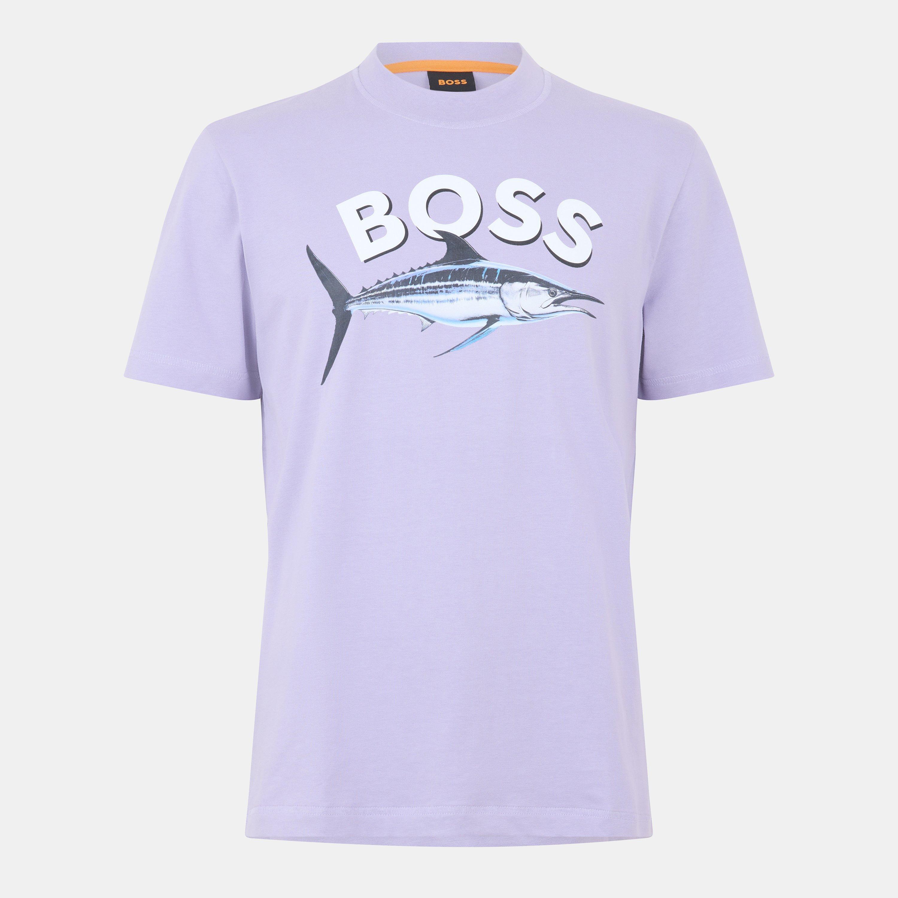 Open Purple - Boss - Men's BOSSfish Cotton Short Sleeve Graphic T-Shirt - 1