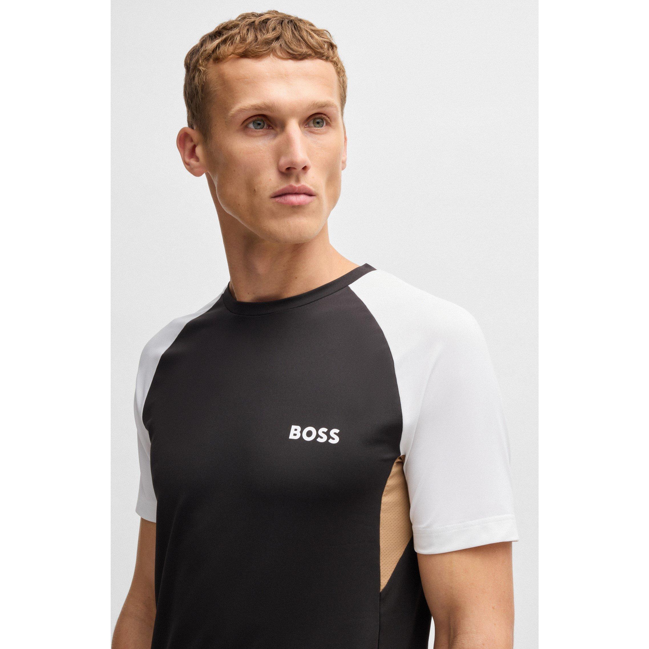 Black 001 - Boss - Men's HBG TOC Pique Regular Fit T-Shirt - 4