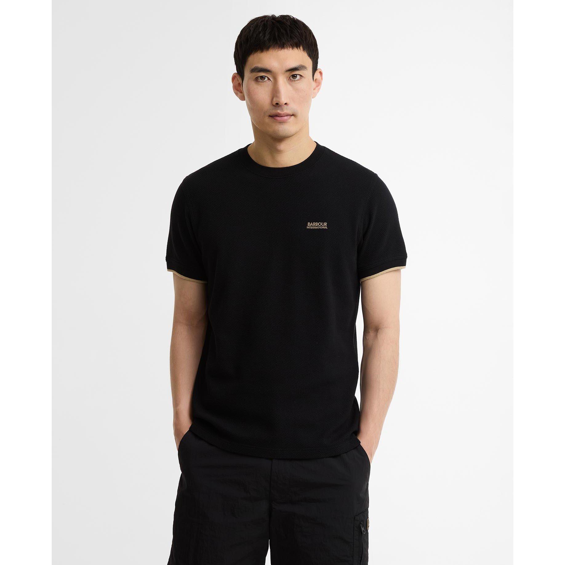 Black BK11 - Barbour International - Mens Eamon Pique T-Shirt - 2