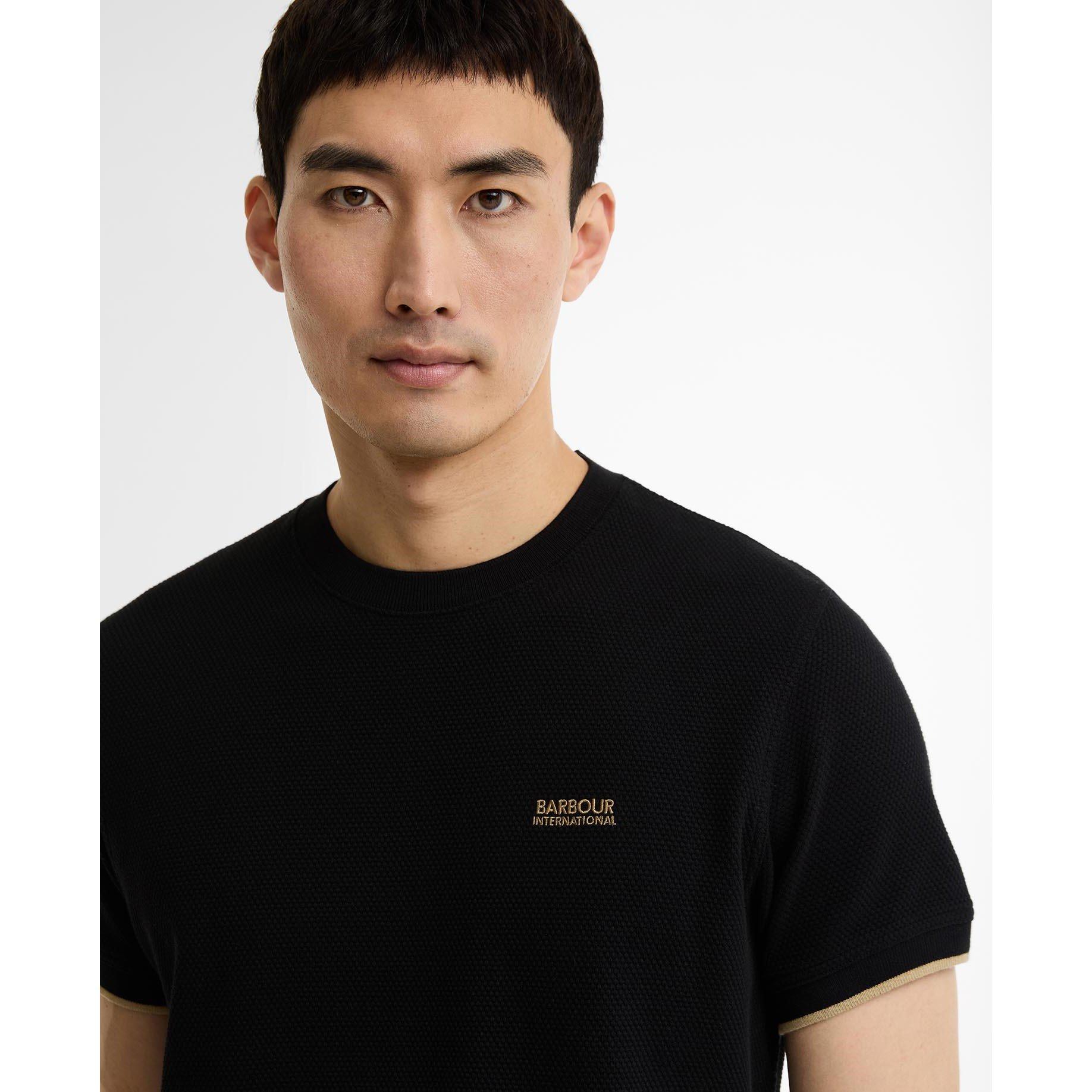 Black BK11 - Barbour International - Mens Eamon Pique T-Shirt - 4