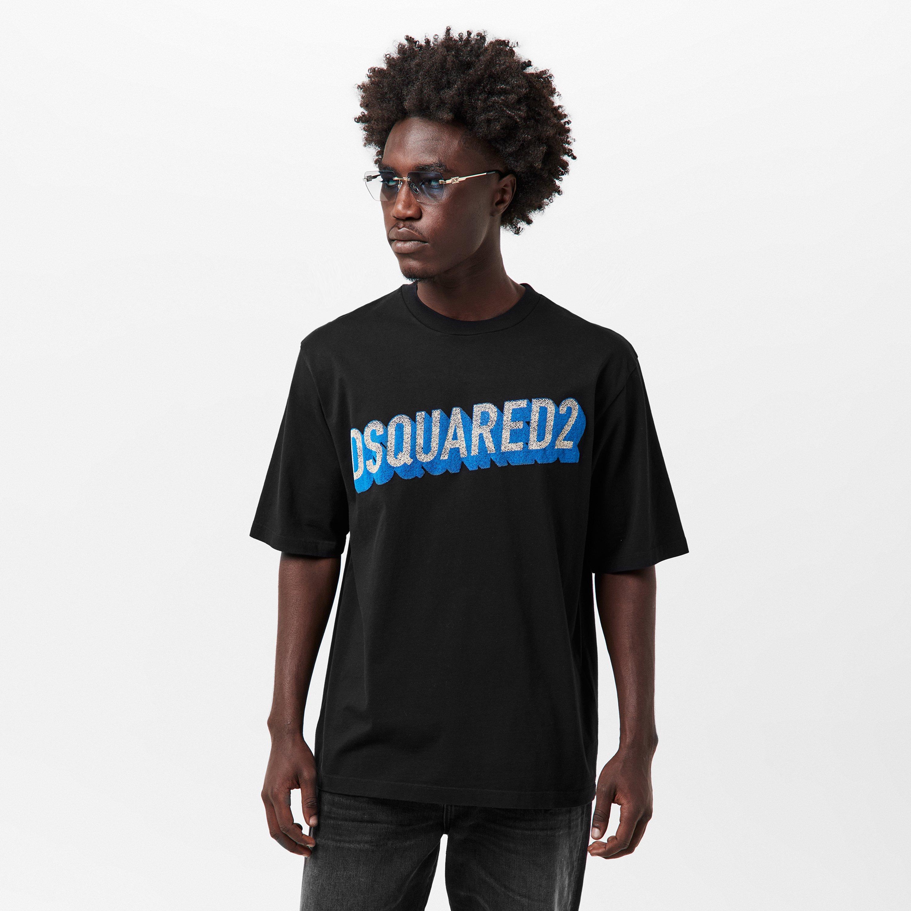Black - DSquared2 - Cotton T-Shirt - 3