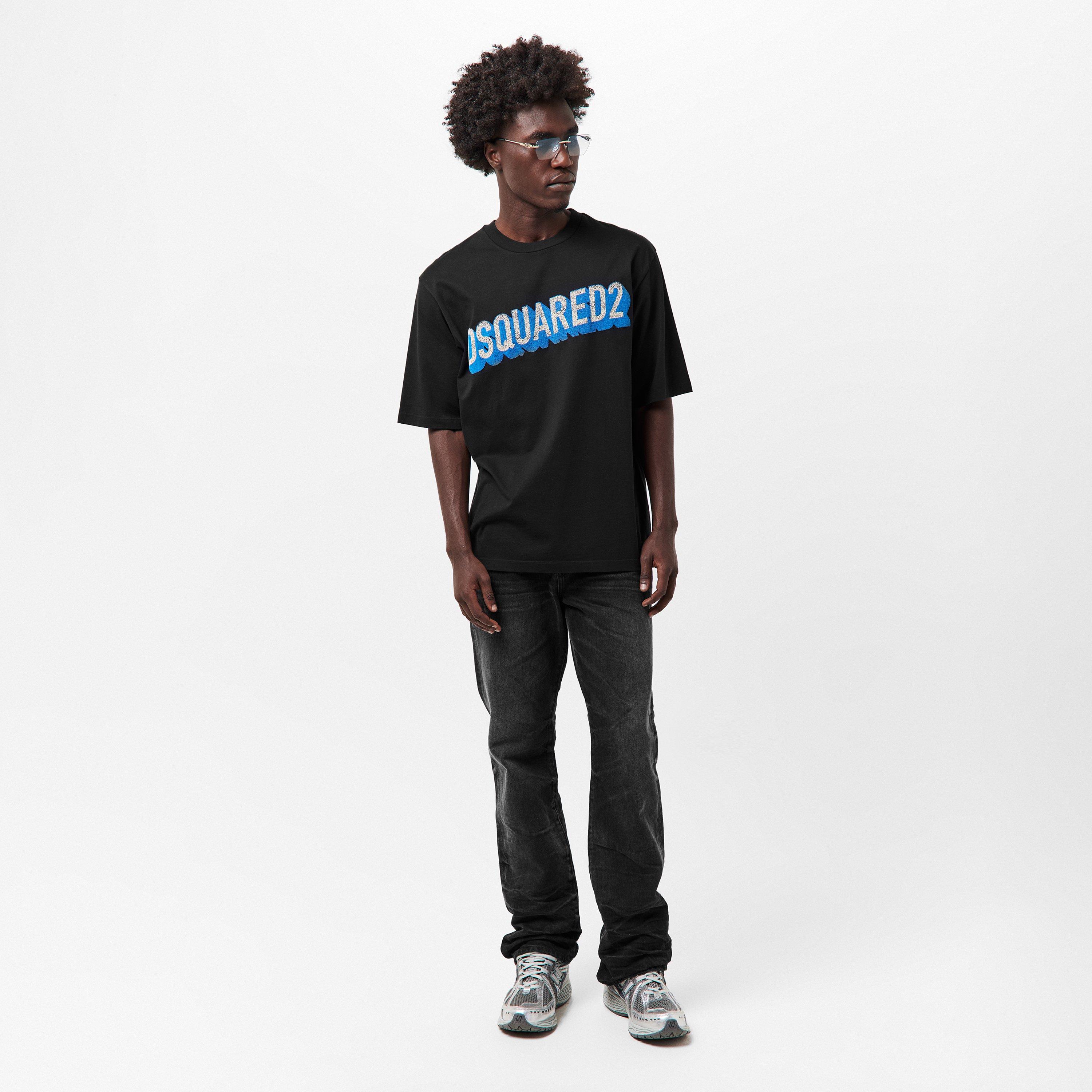 Black - DSquared2 - Cotton T-Shirt - 6