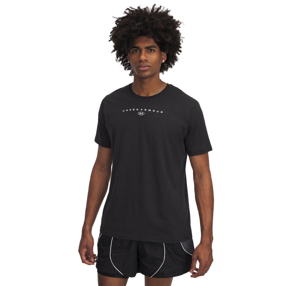 Black/White - Under Armour - Stacked Logo Mens T-Shirt - 2