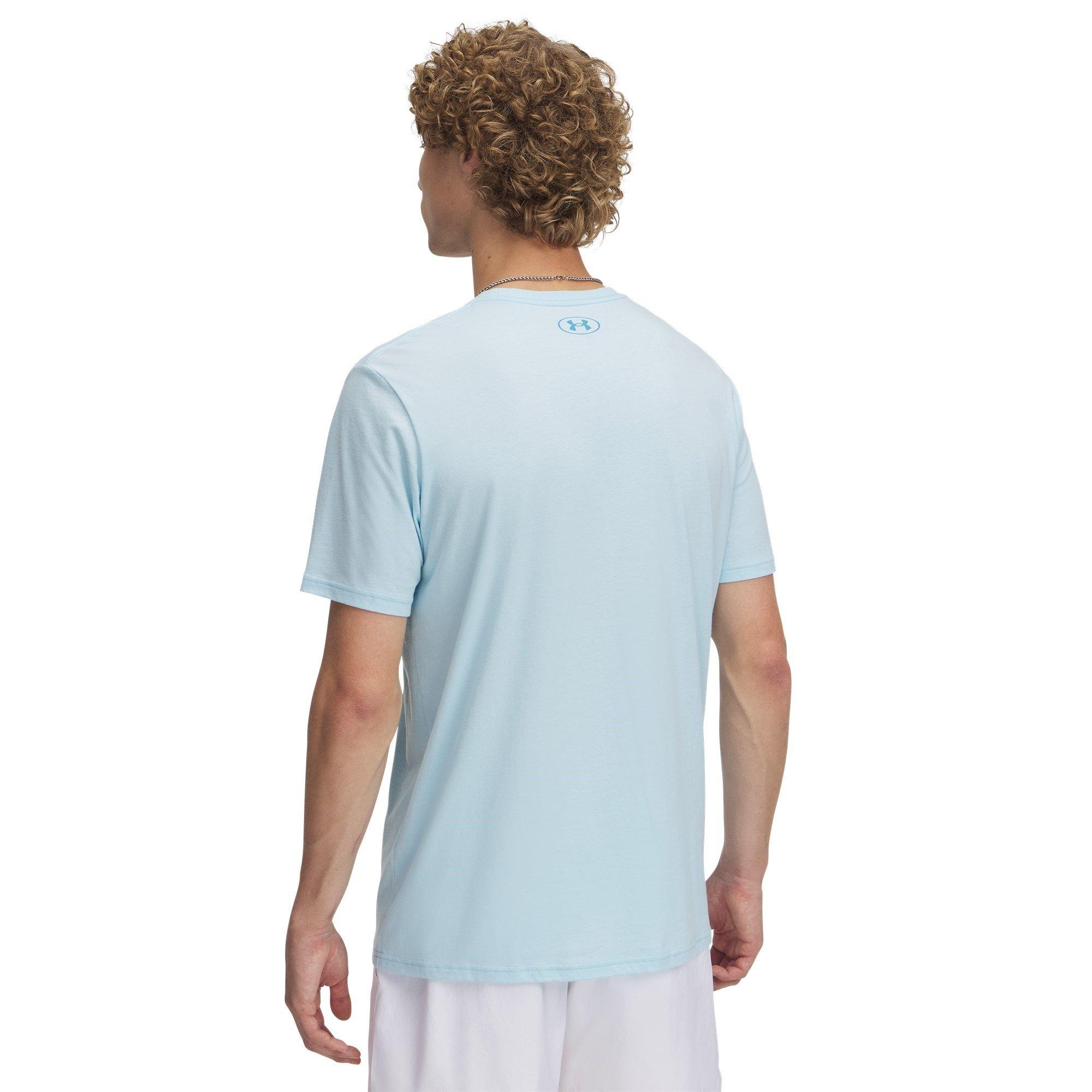 Strm/EtherBlue - Under Armour - Stacked Logo Mens T-Shirt - 2