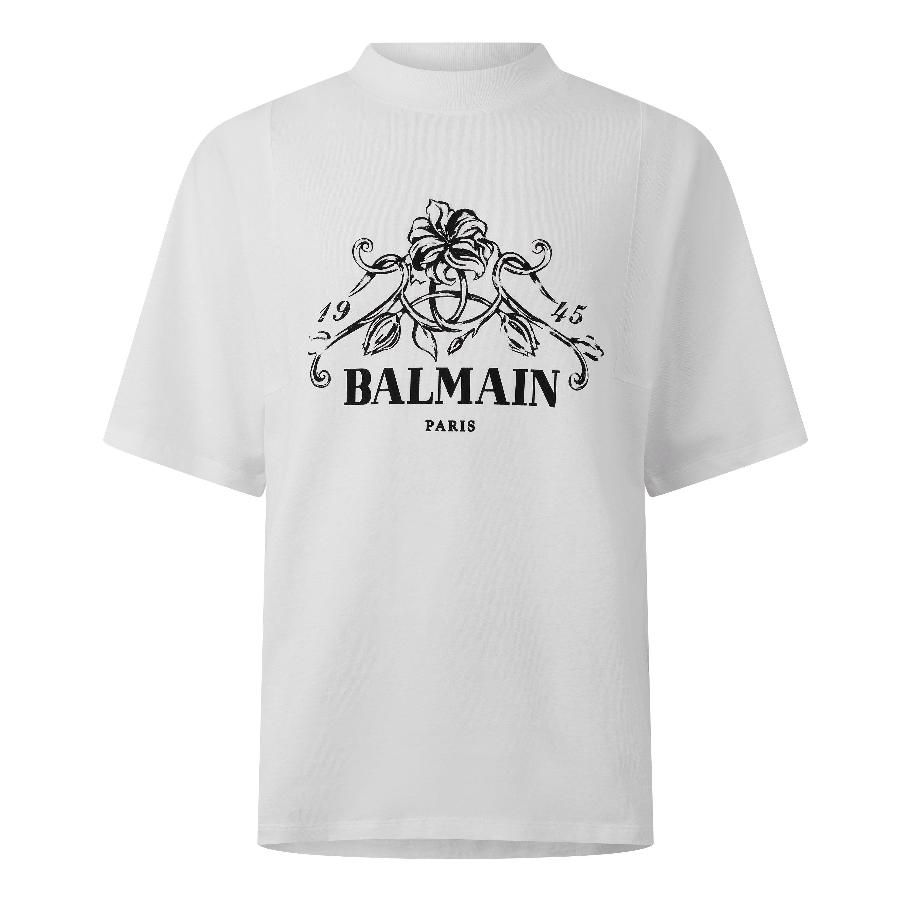 White - Balmain - Balmain Vine Tee Sn64 - 1