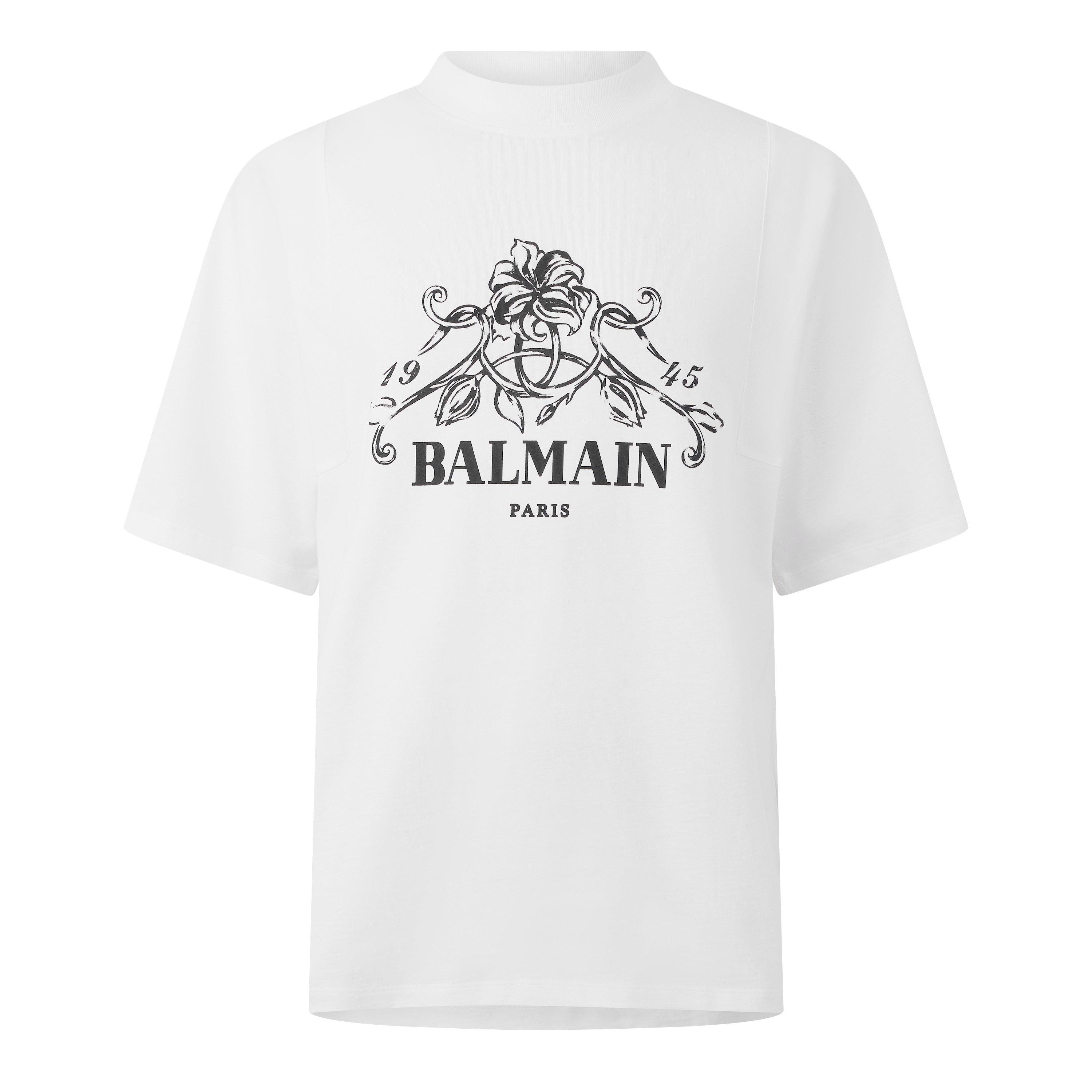 White - Balmain - Balmain Vine Tee Sn64 - 1