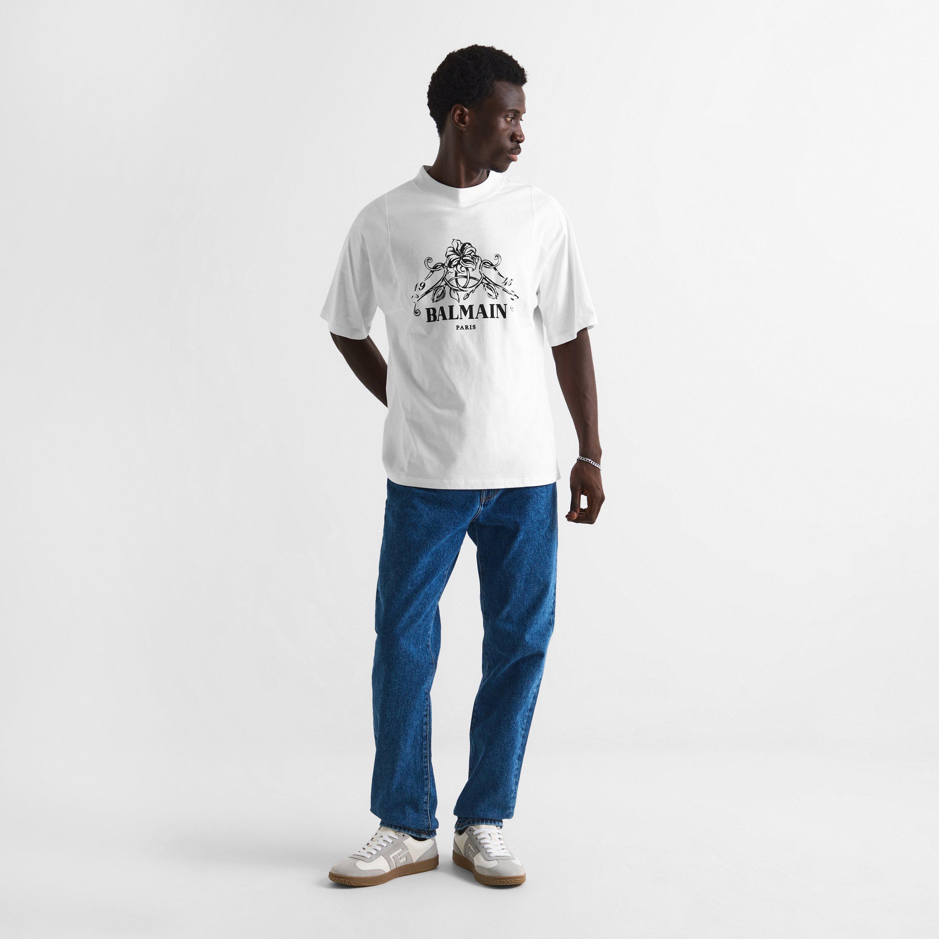 White - Balmain - Balmain Vine Tee Sn64 - 6