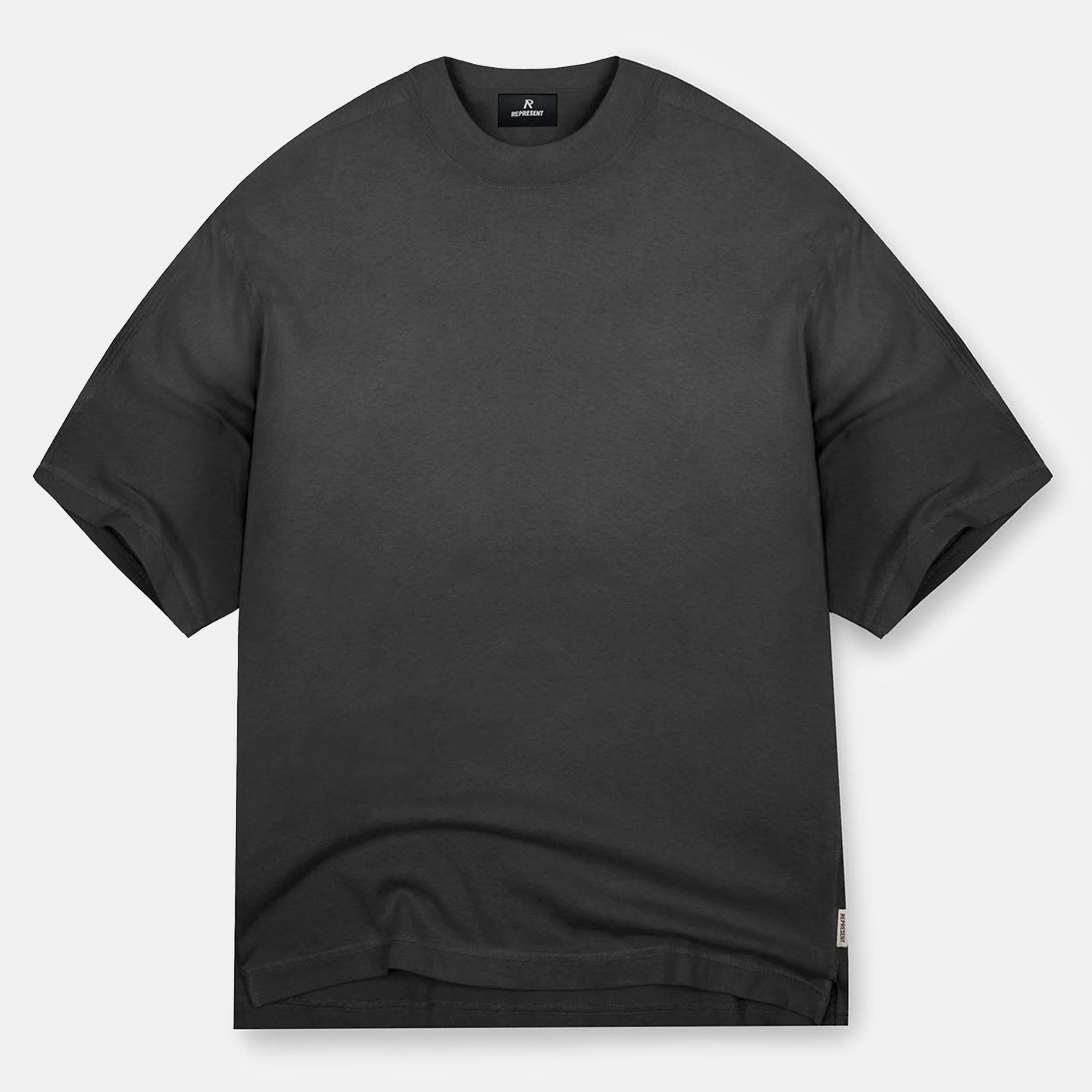 Represent Men's Stepped Hem Oversized T-Shirt - Stained Black - S