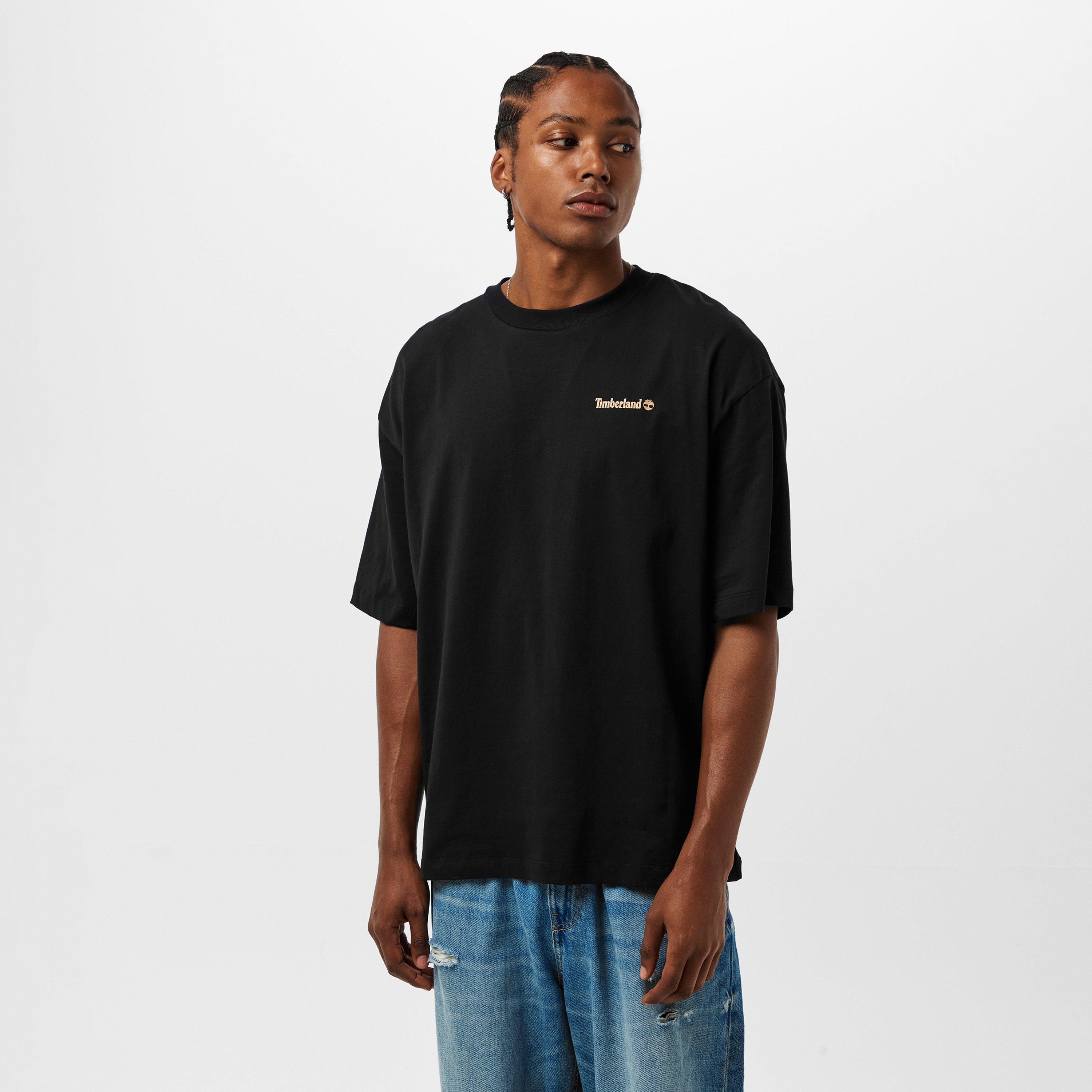Black - Timberland - Men's Timb Oval Regular Fit T-Shirt - 3