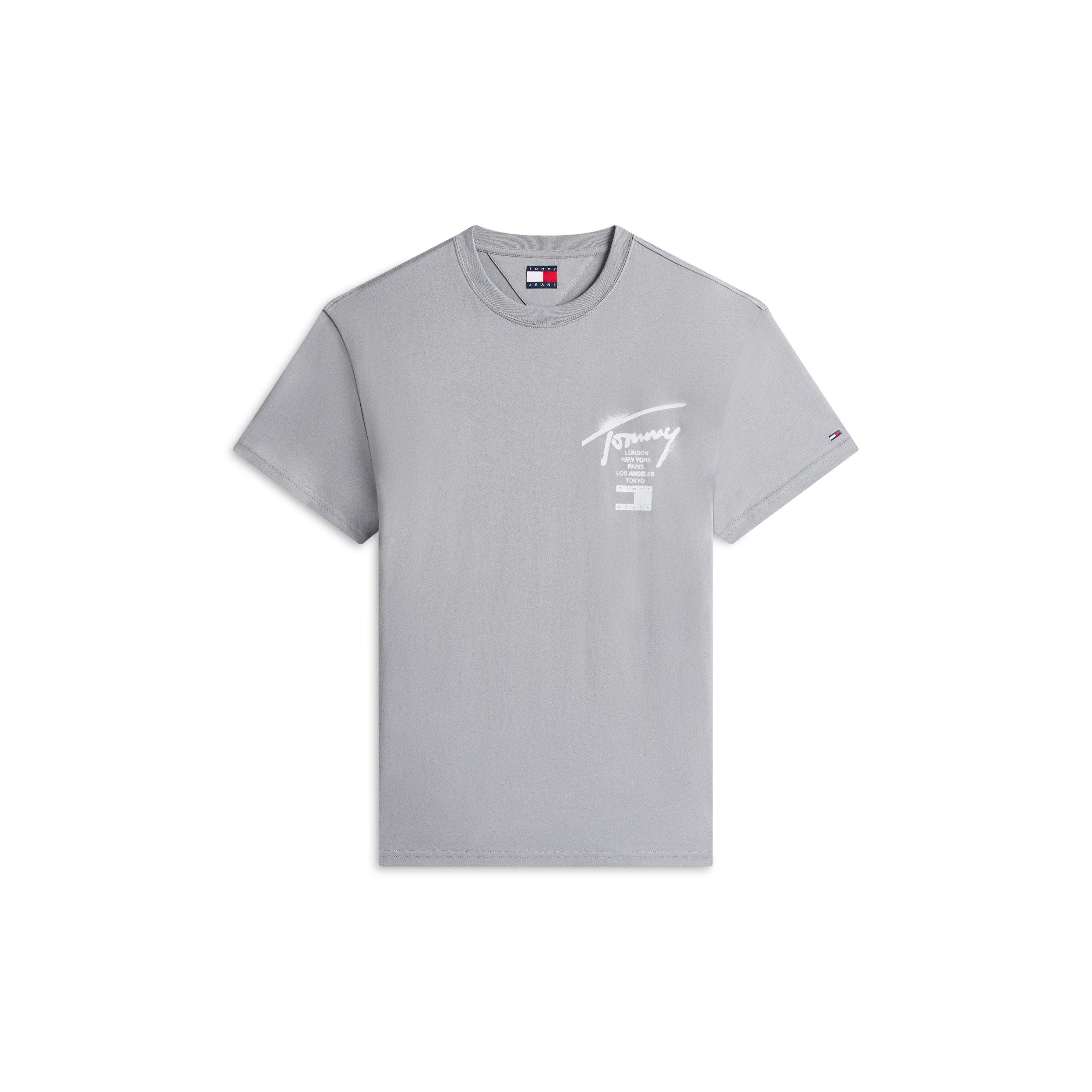 Tommy Jeans Men's Back Flag Logo T-Shirt - Sig City Grey - 2XL