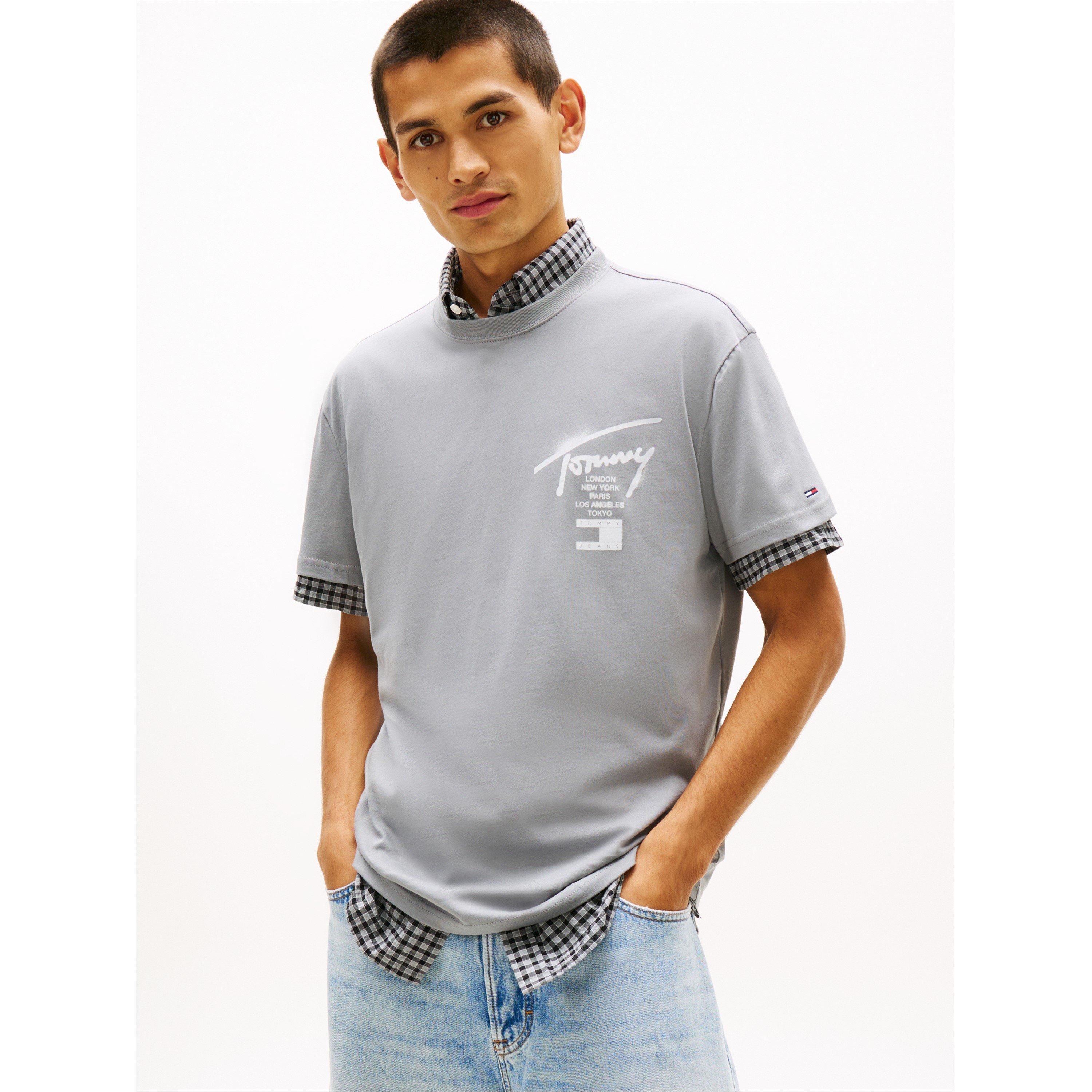 Sig City Grey - Tommy Jeans - Back Flag Logo T-Shirt - 2