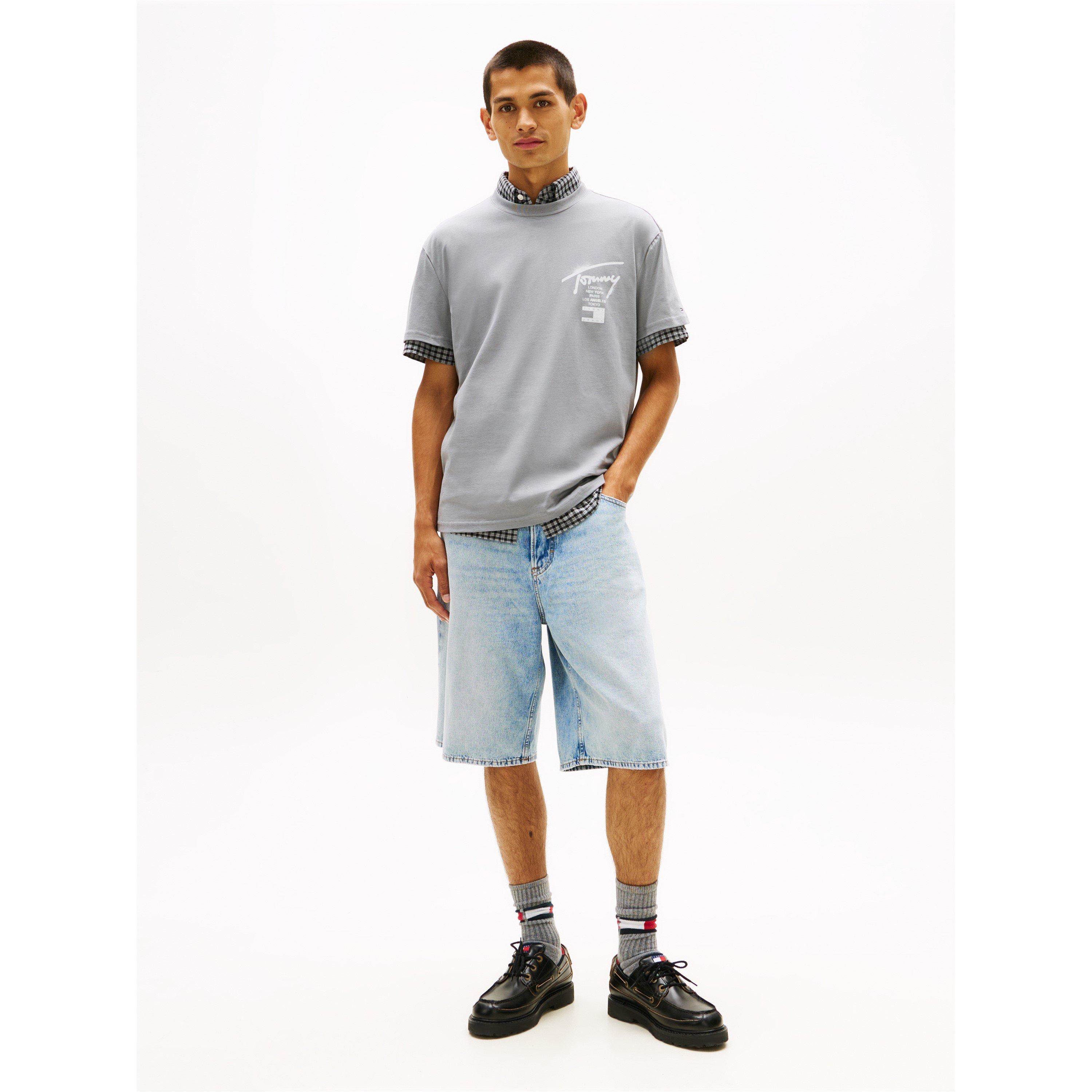 Sig City Grey - Tommy Jeans - Back Flag Logo T-Shirt - 4