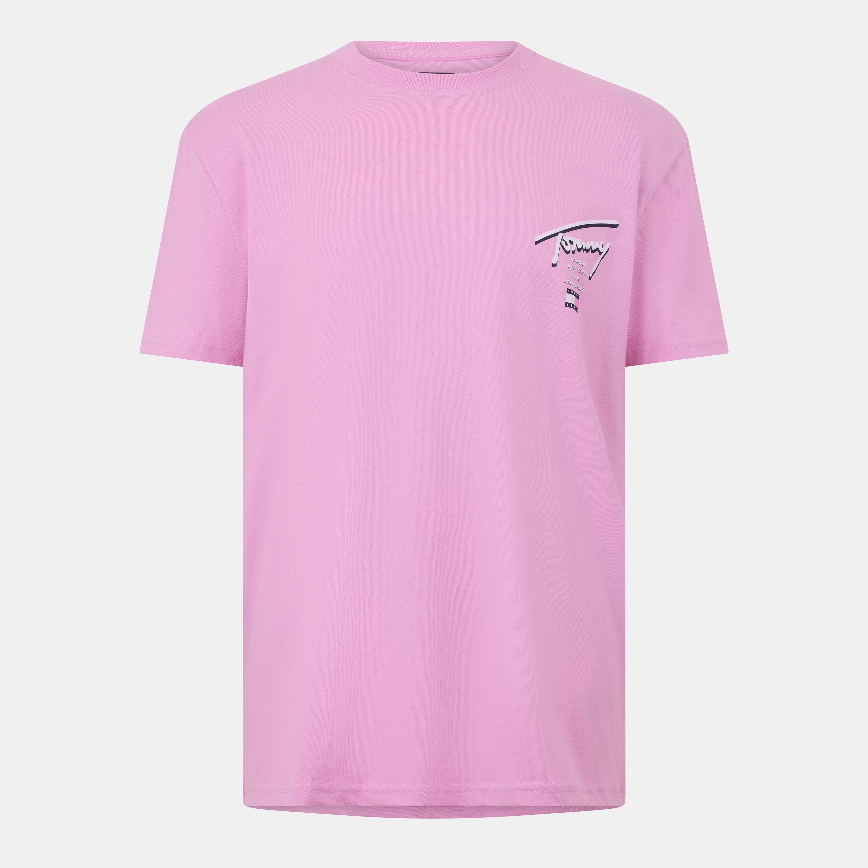Tommy Jeans Men's Back Flag Logo T-Shirt - Sig City Pink - 2XL