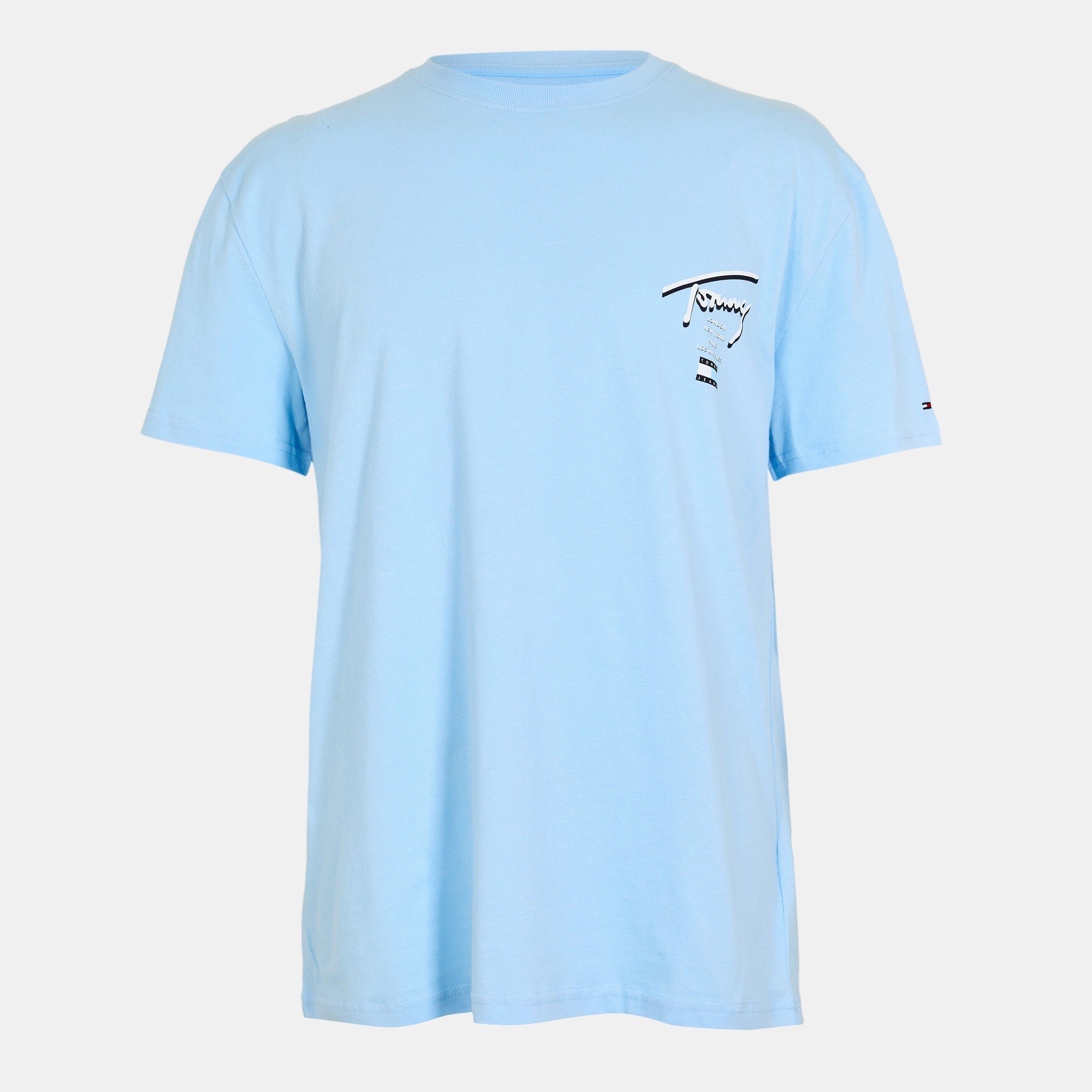 Tommy Jeans Men's Back Flag Logo T-Shirt - Sig City Blue - 2XL