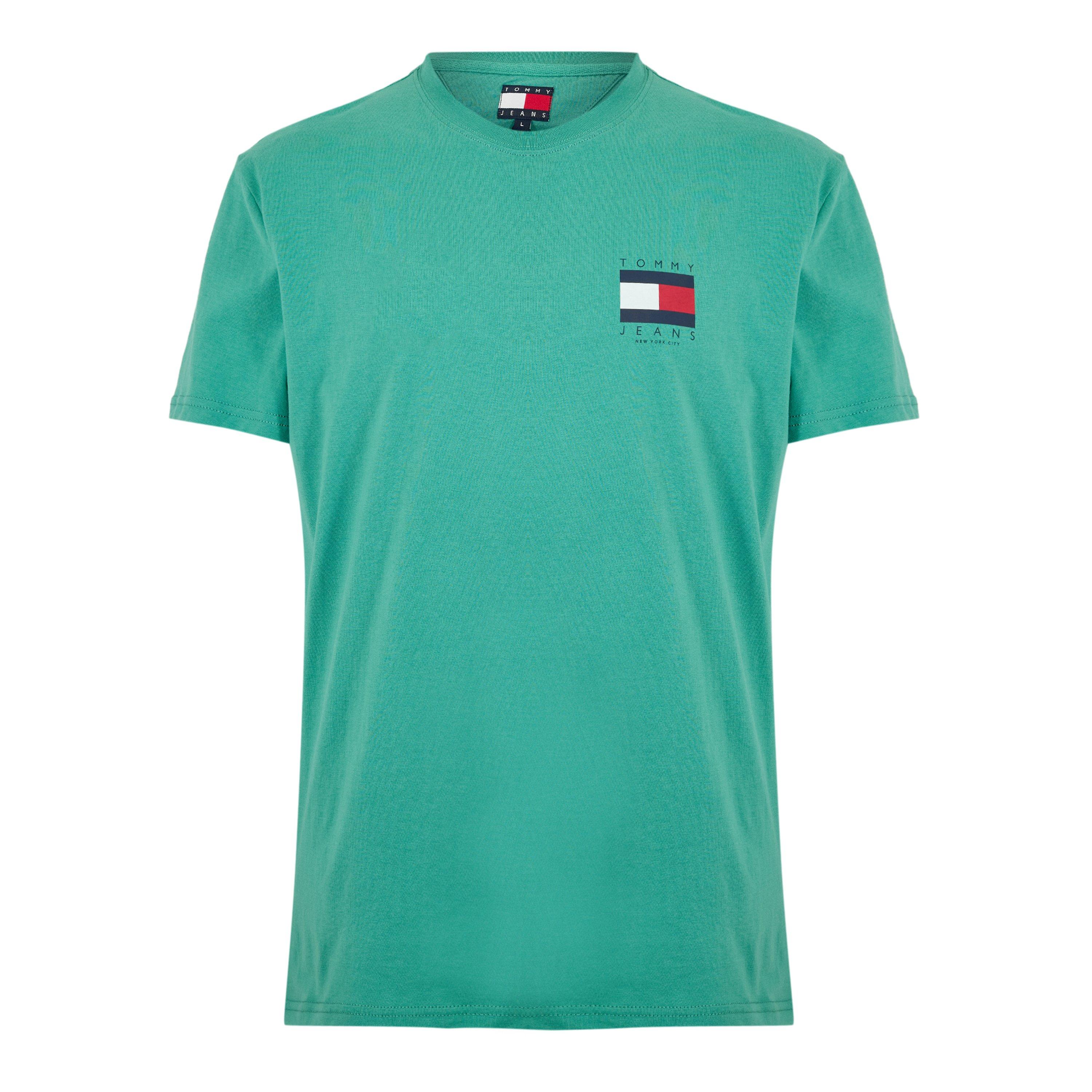 Tommy Jeans Men's Back Flag Logo T-Shirt - Flag Green - XL