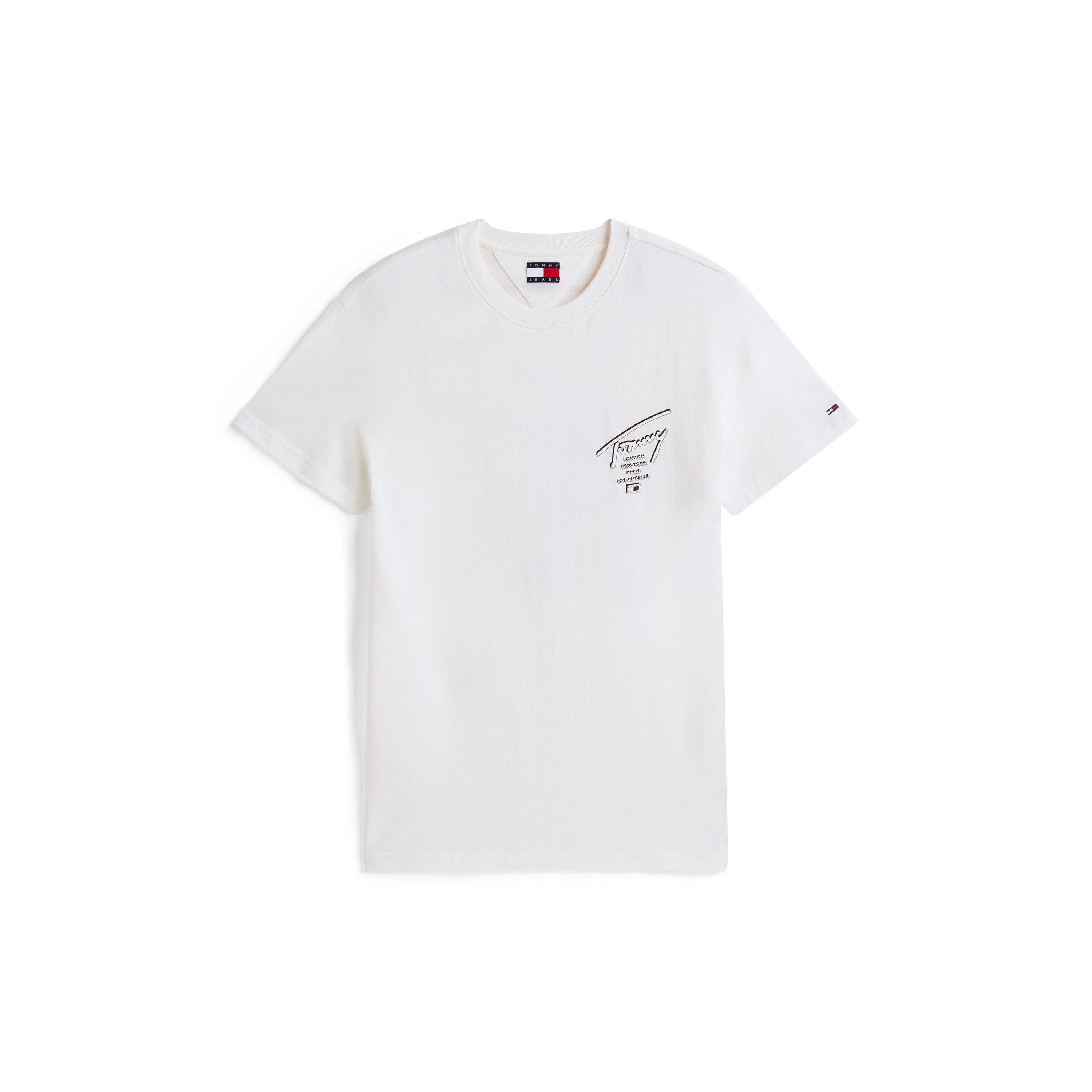 Tommy Jeans Men's Back Flag Logo T-Shirt - White Sig 2 - XL