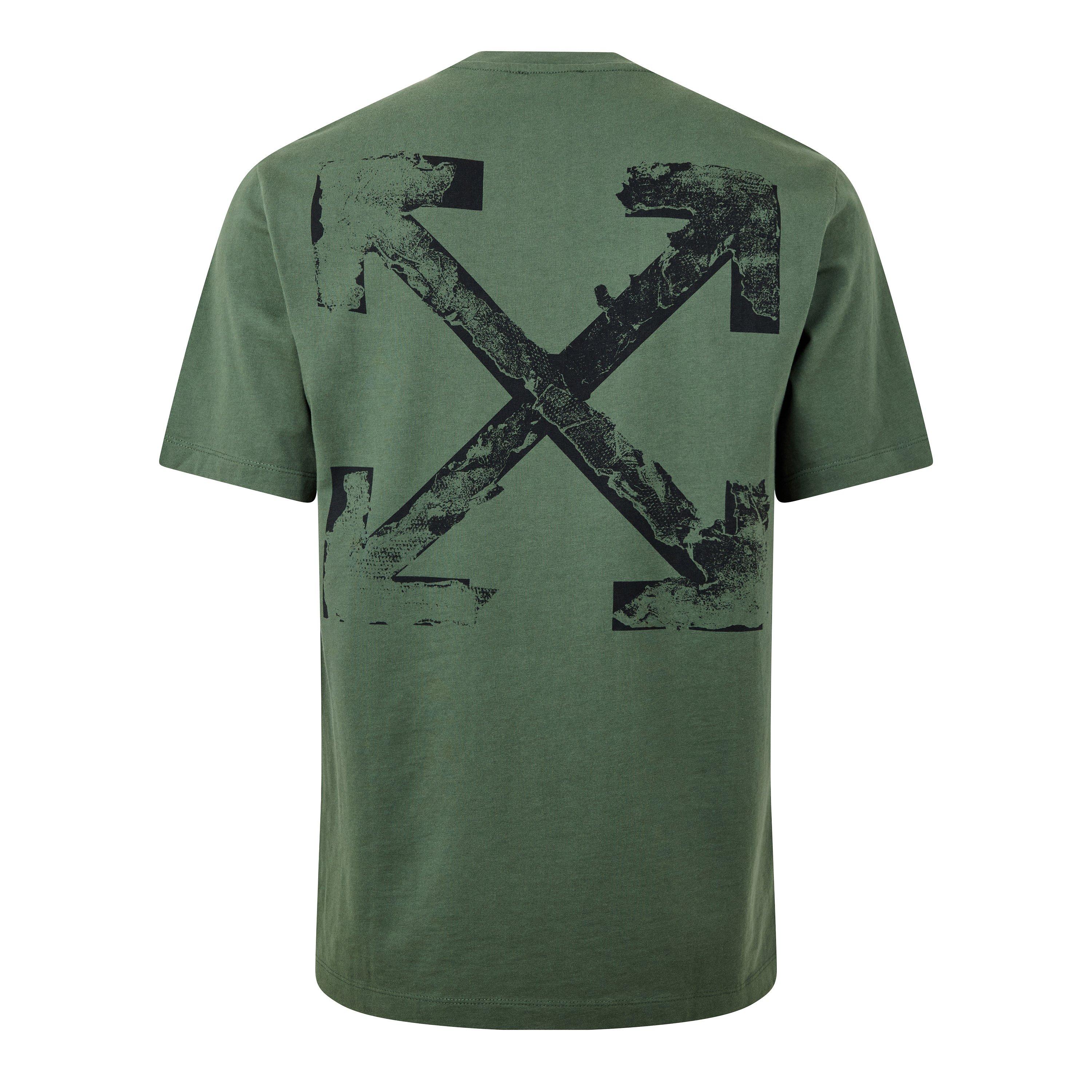 Khaki - Off White - Off Marble Arrow Tee Sn72 - 2