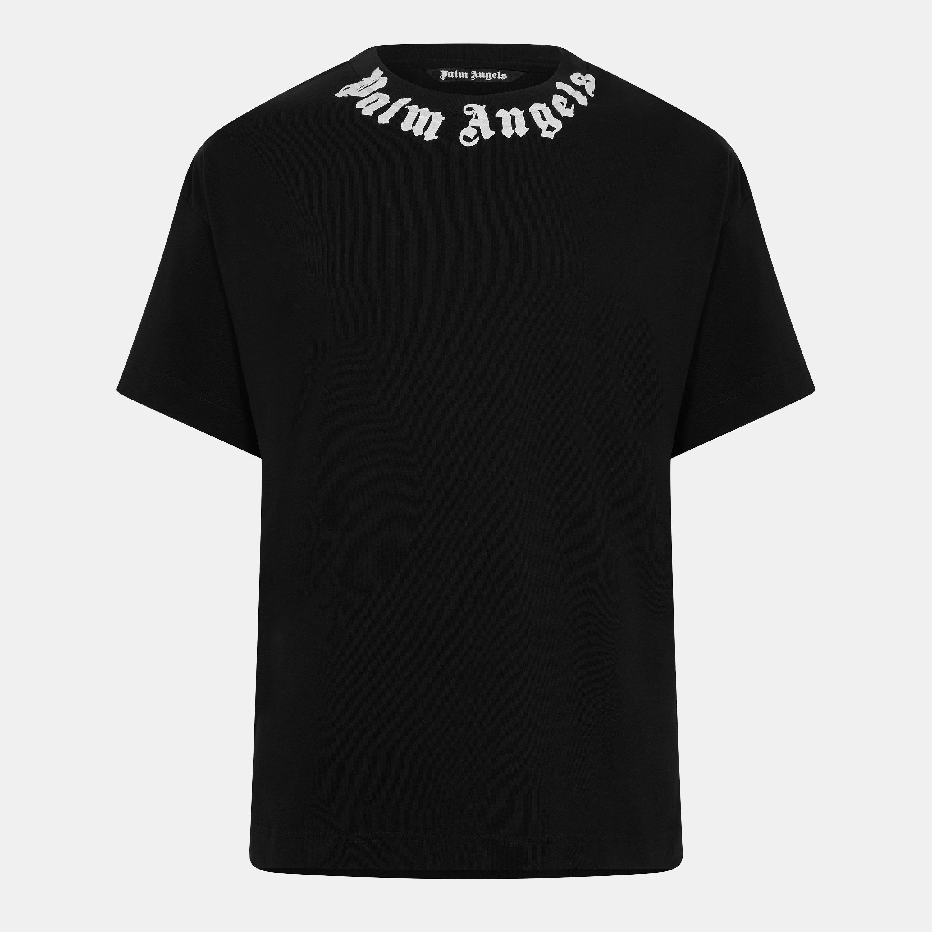 Black/White - Palm Angels - Men's Oversized T-shirt - 1