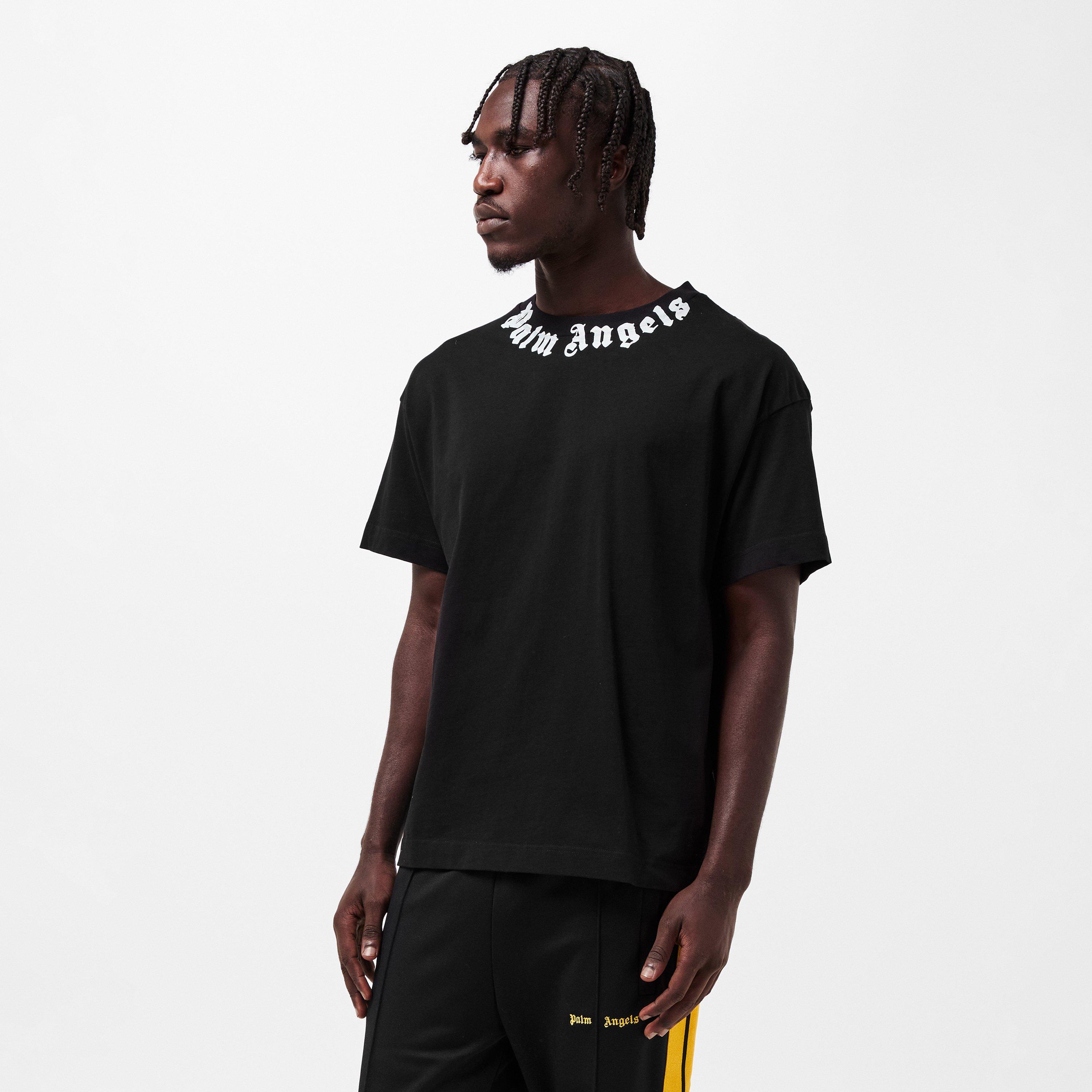 Black/White - Palm Angels - Men's Oversized T-shirt - 3