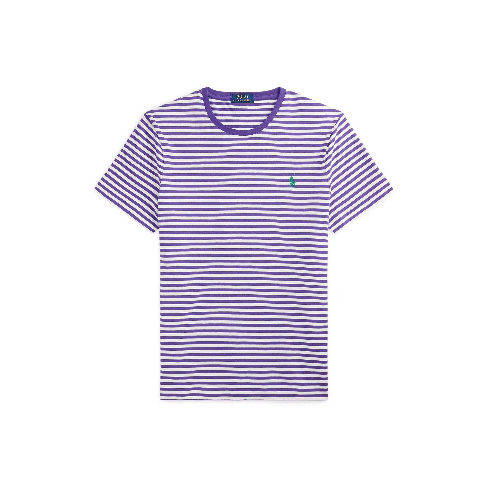 Purple/White - Polo Ralph Lauren - Polo Strp Custom T Sn62 - 1